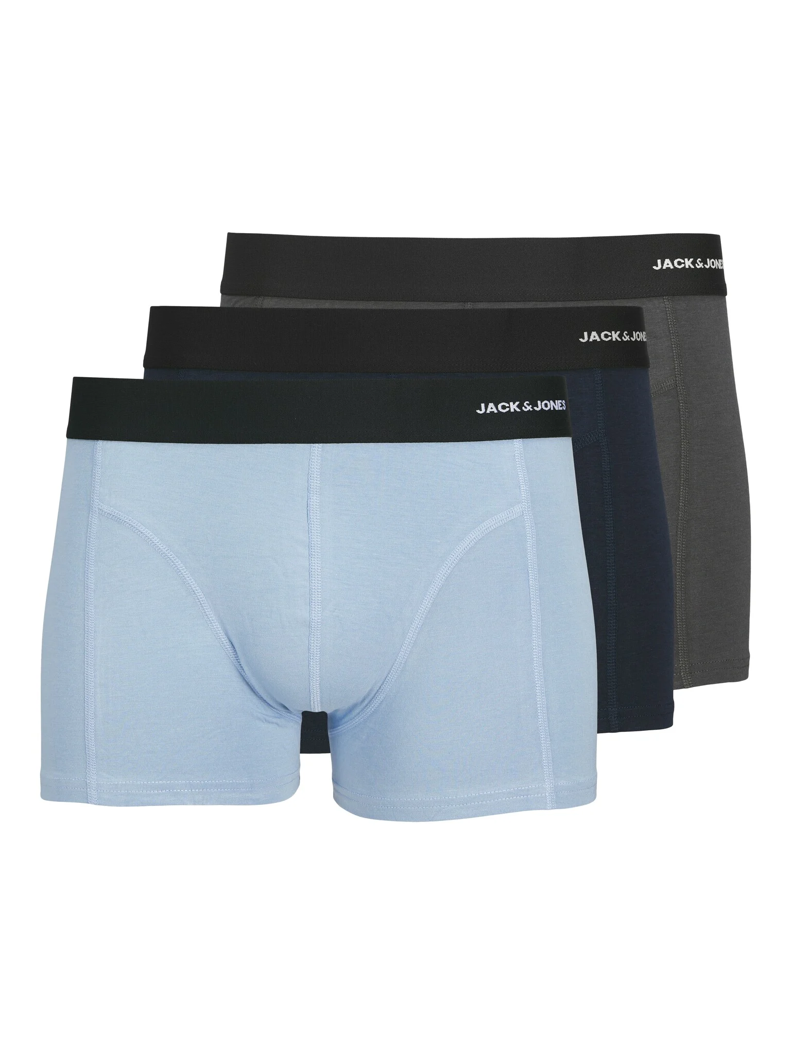 Jack & Jones Heren boxershorts trunks jacphilip bamboo effen 3-pack