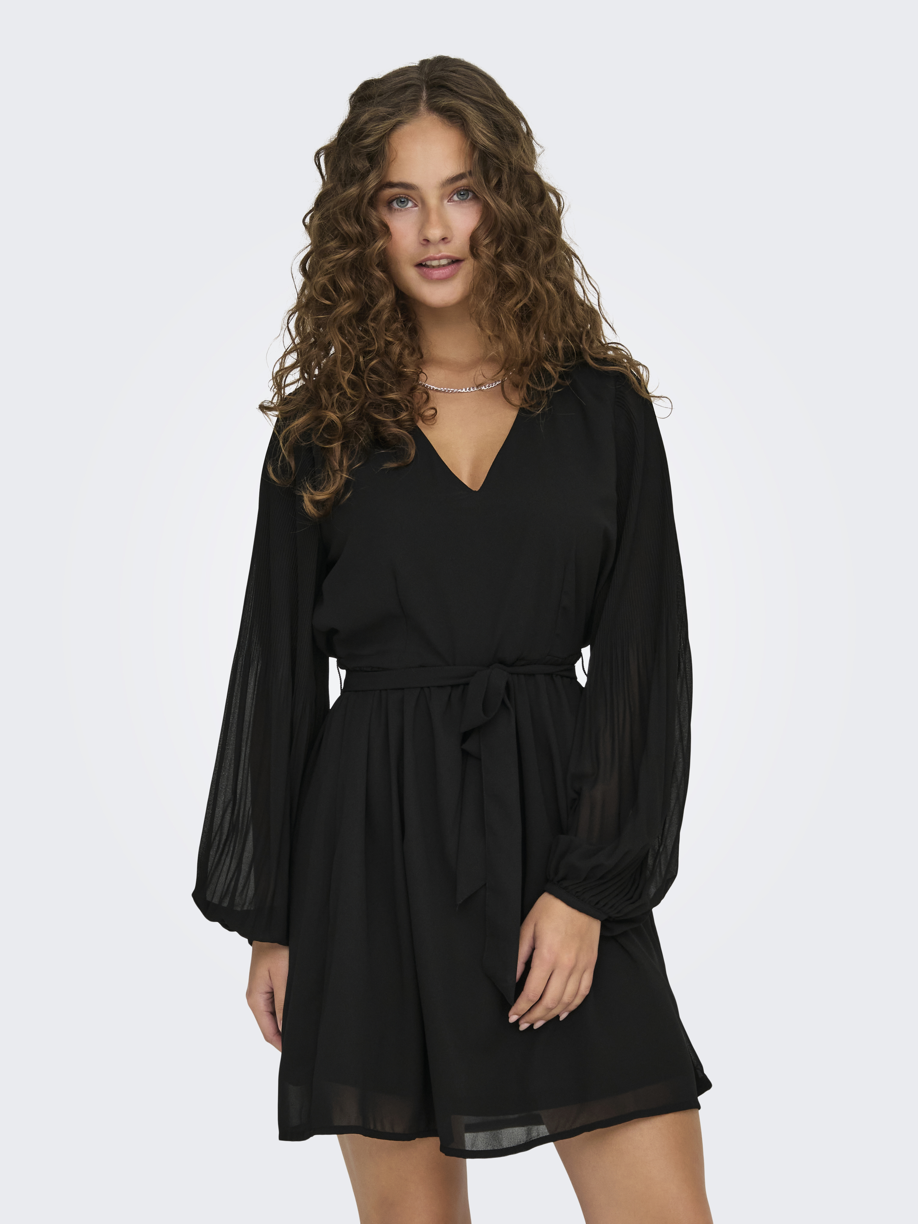 Only Onlstar life l/s plisse sleeve dres