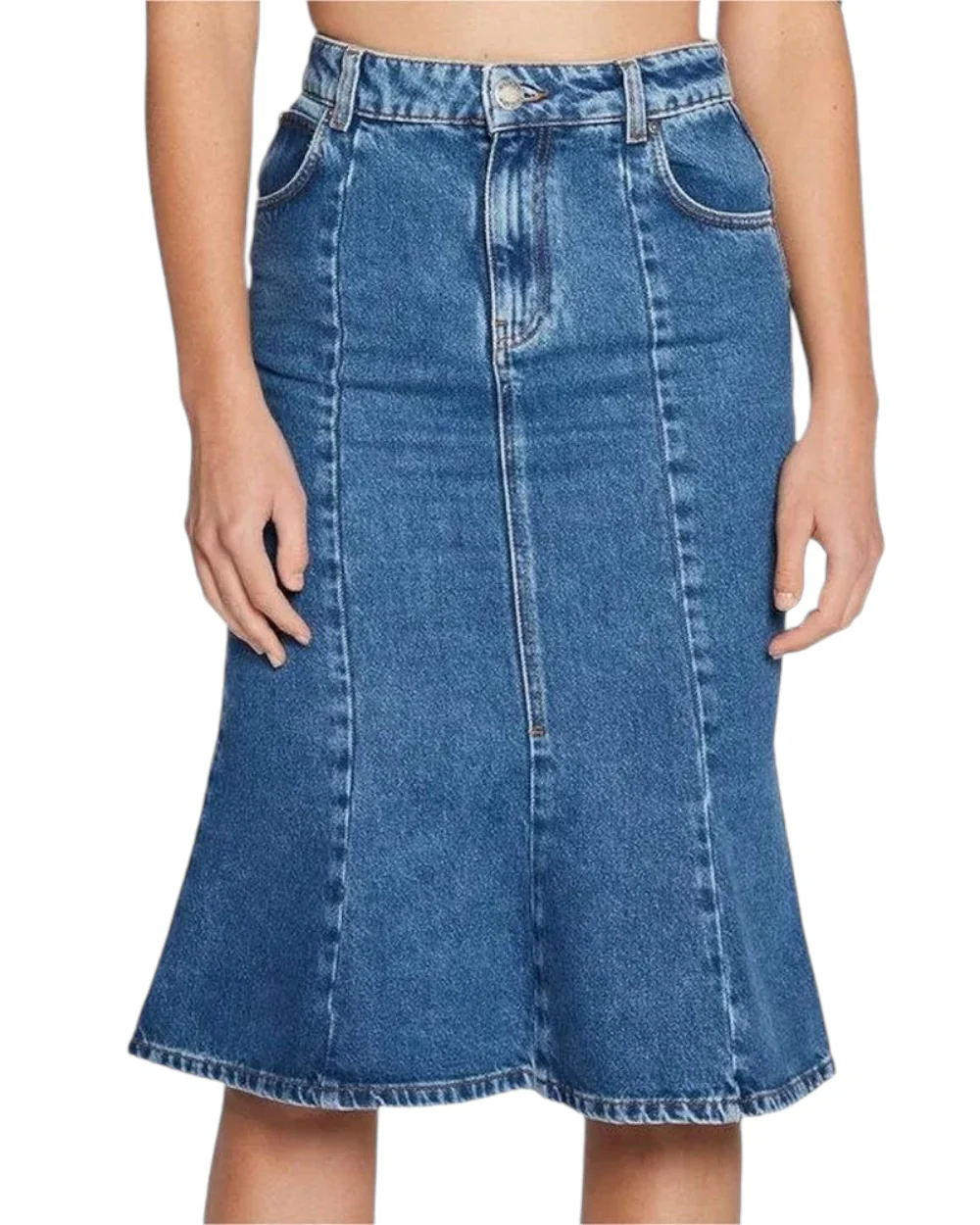 Pinko Blauw denim rok