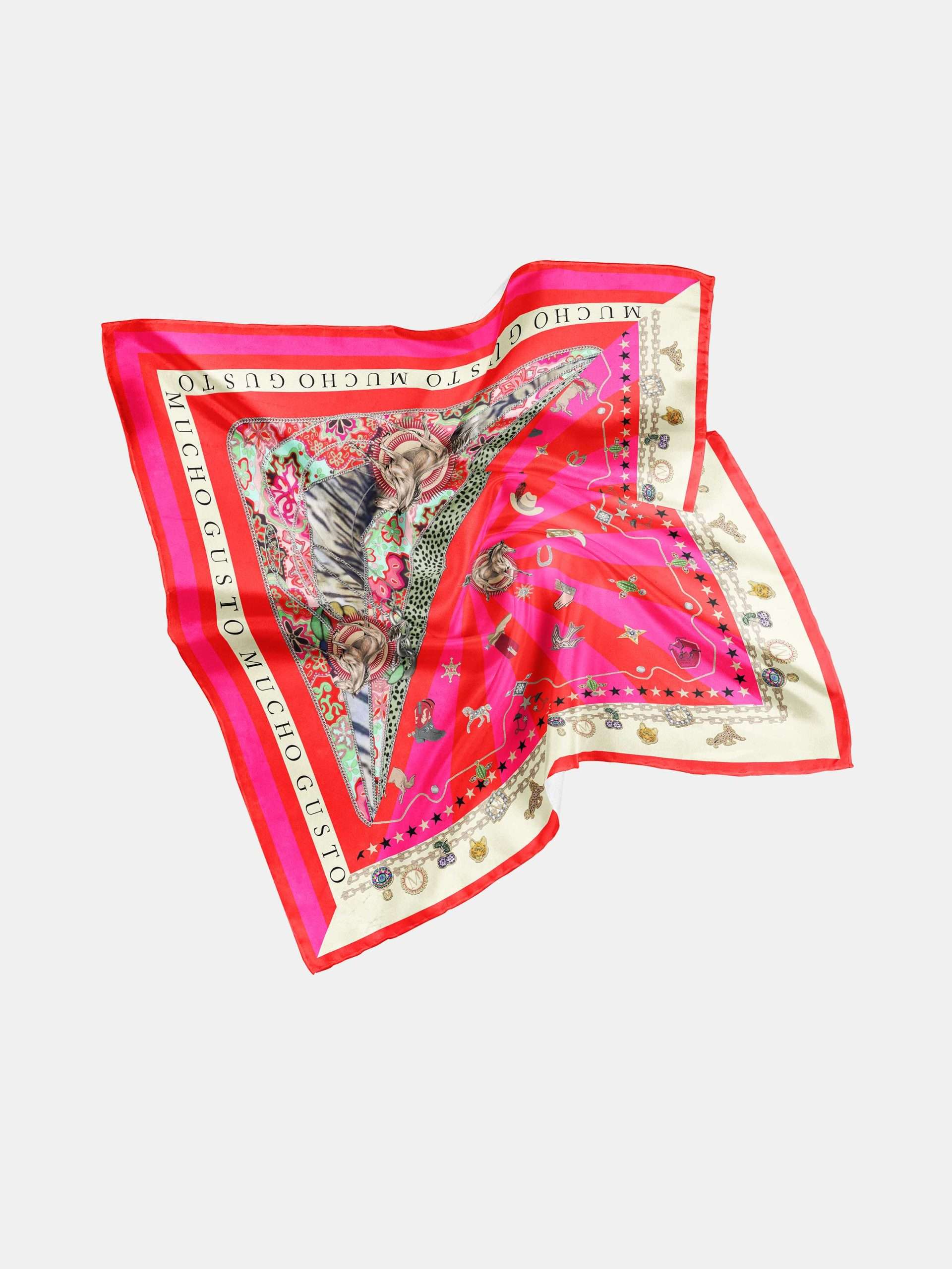 Mucho Gusto Zijden sjaal burano blauw met rood broches patchwork (copy) (copy) (copy) (copy) (copy)