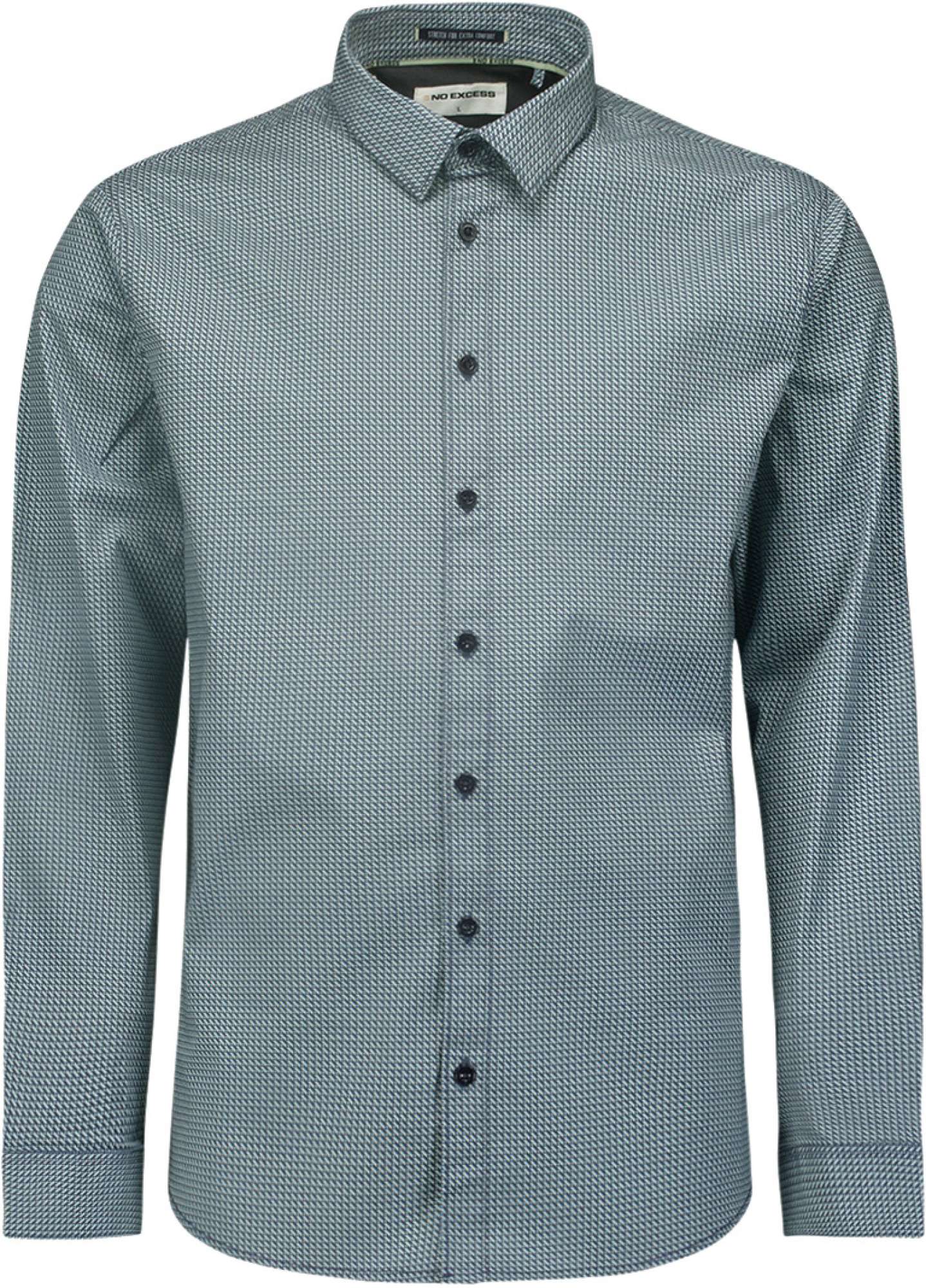 No- Excess Male Overhemden 25430823 Shirt Stretch Allover Printed