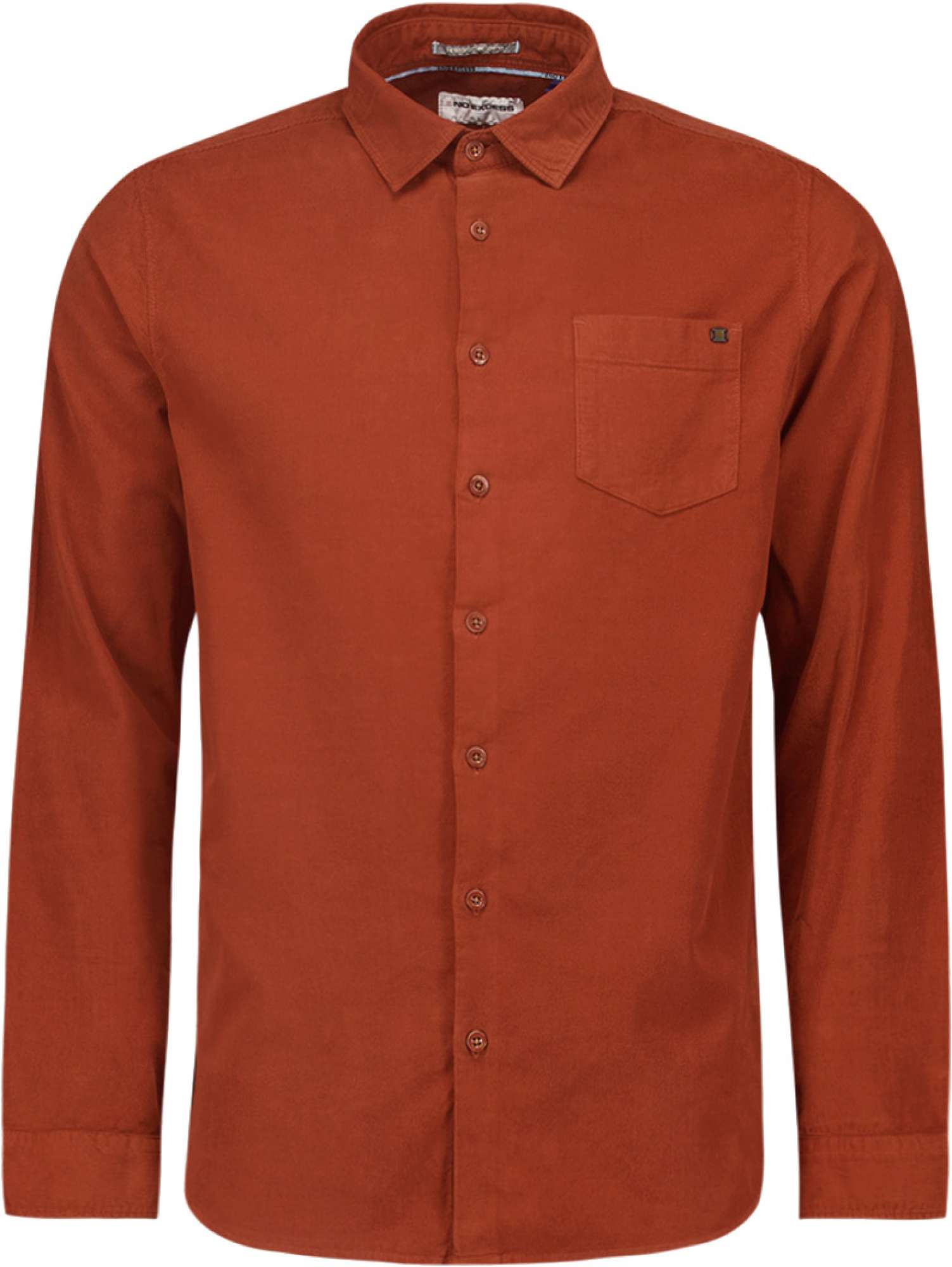 No Excess Shirt corduroy solid rusty