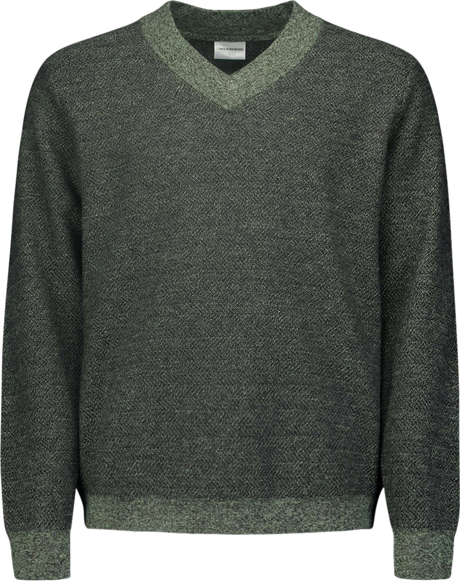 No Excess Pullover v-neck 2 coloured with woo smoke