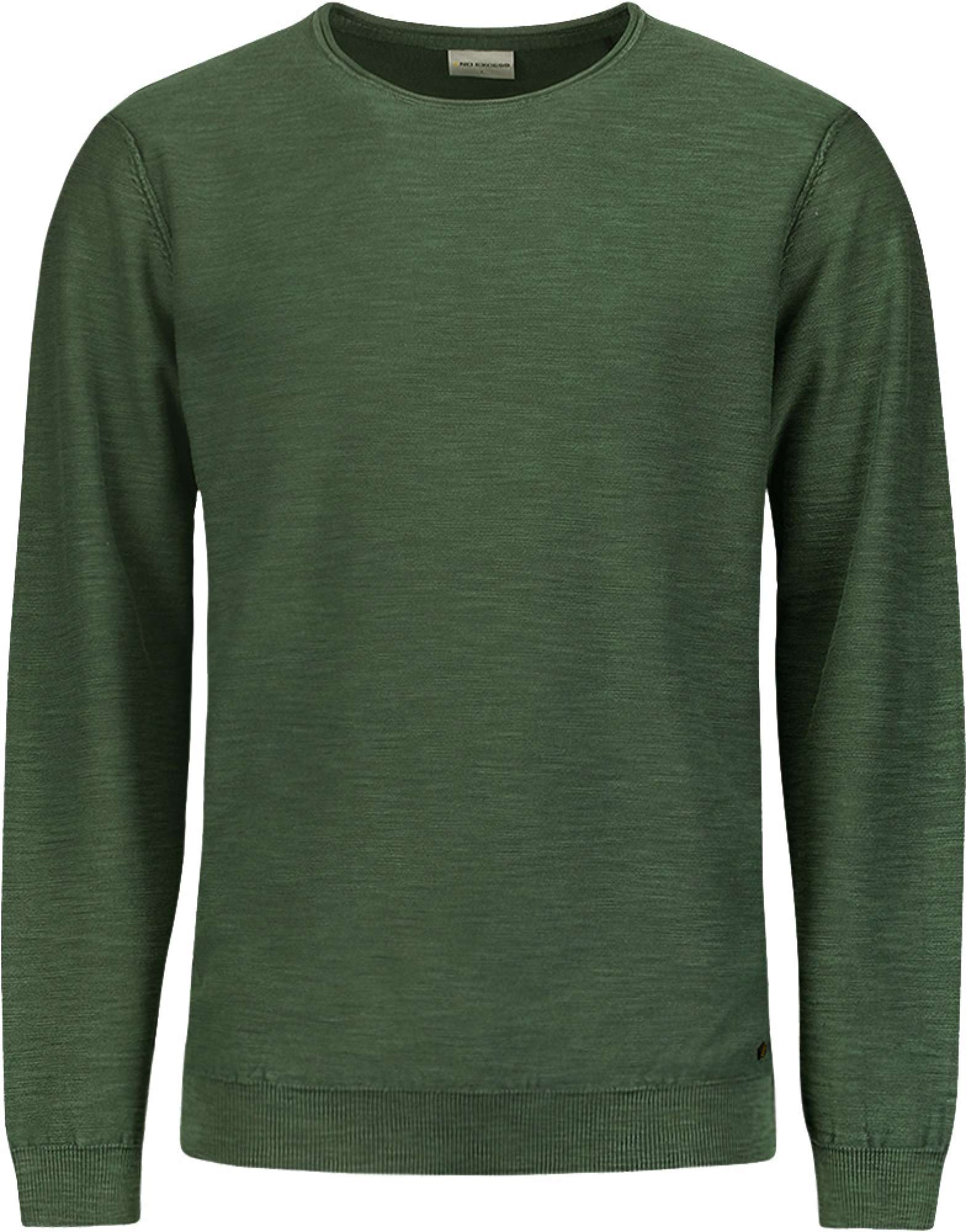 No Excess Pullover crewneck garment dyed + st dark green