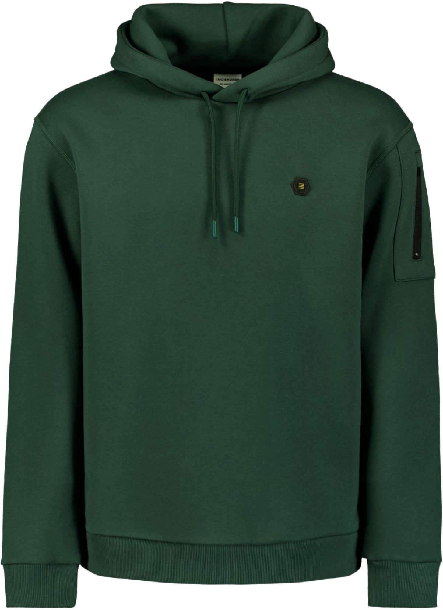 No Excess Sweater hooded dark green