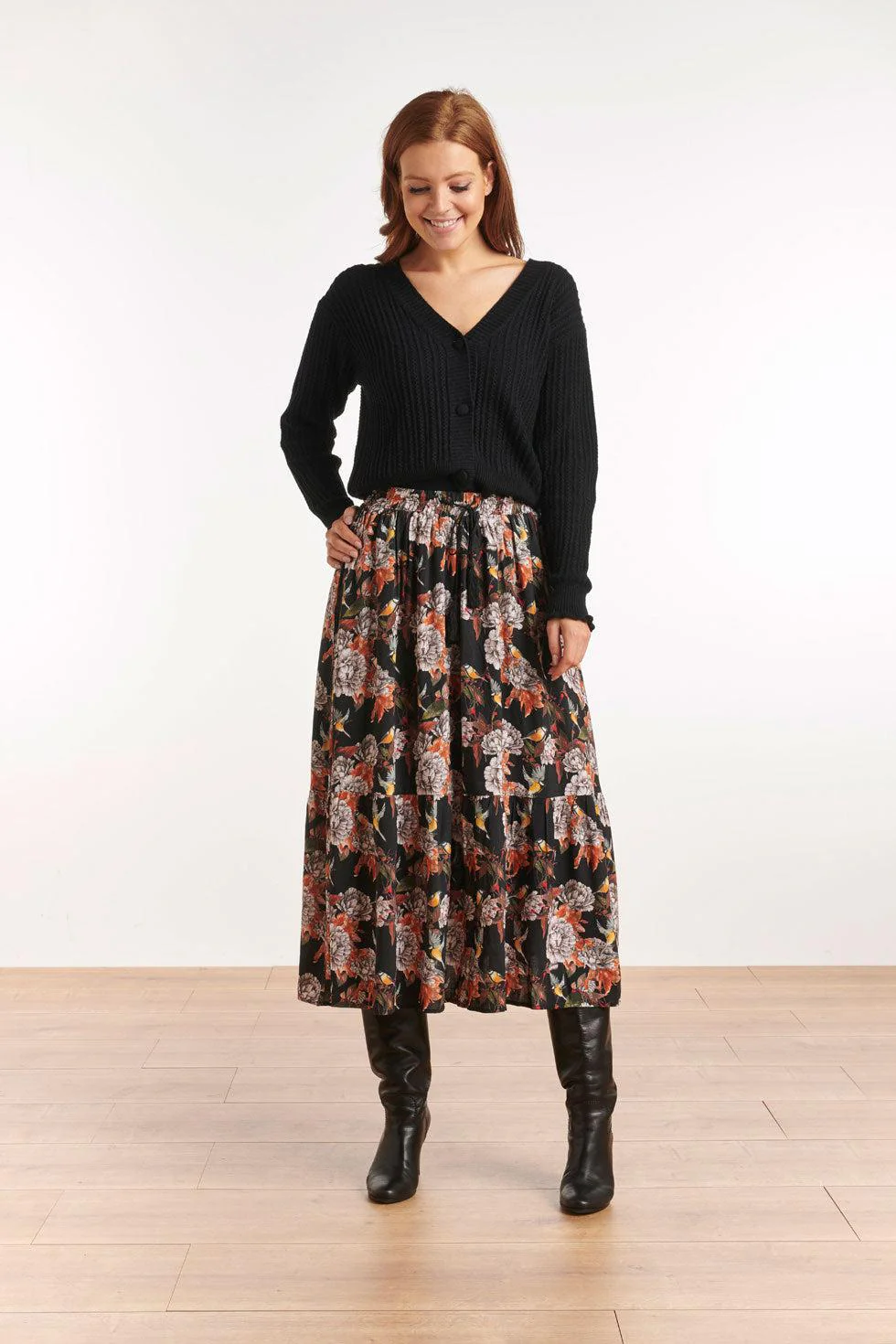 Smashed Lemon 22653 maxi rok herfst print