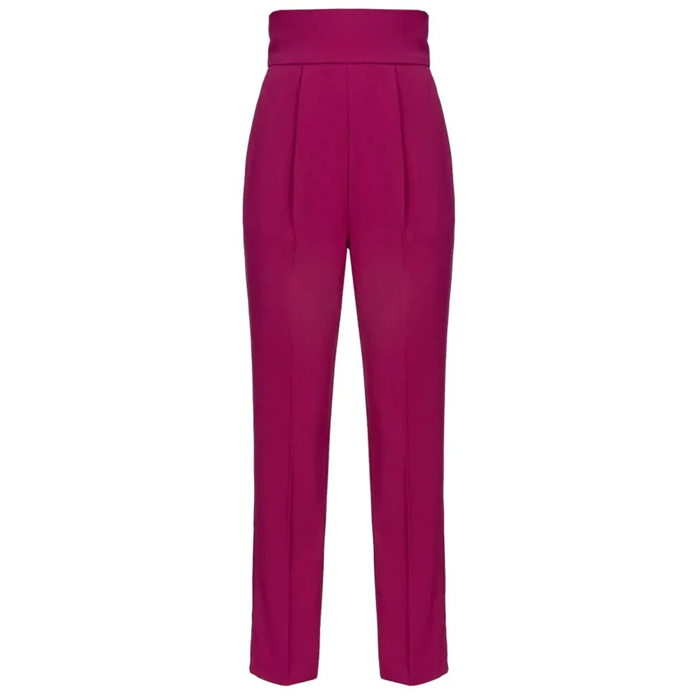 Pinko Paarse polyester hoge taille broek