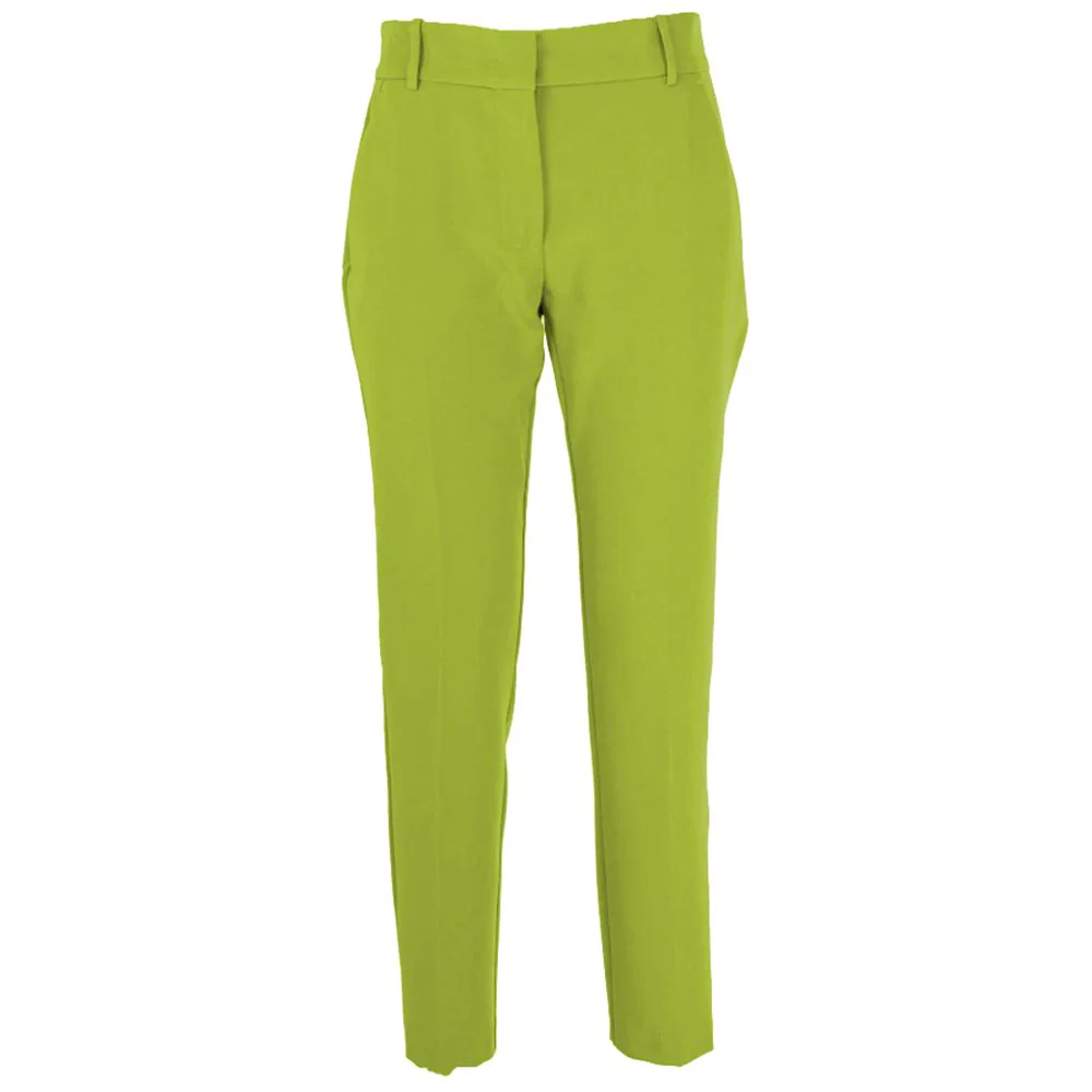 Pinko Groen polyester chino broek met hoge taille