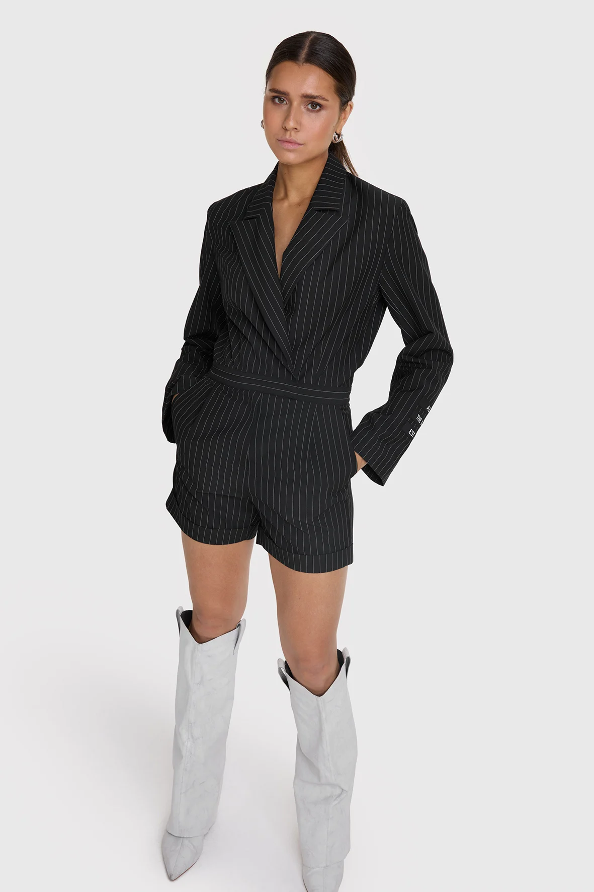 Alix The Label 2409147849 pinstripe playsuit