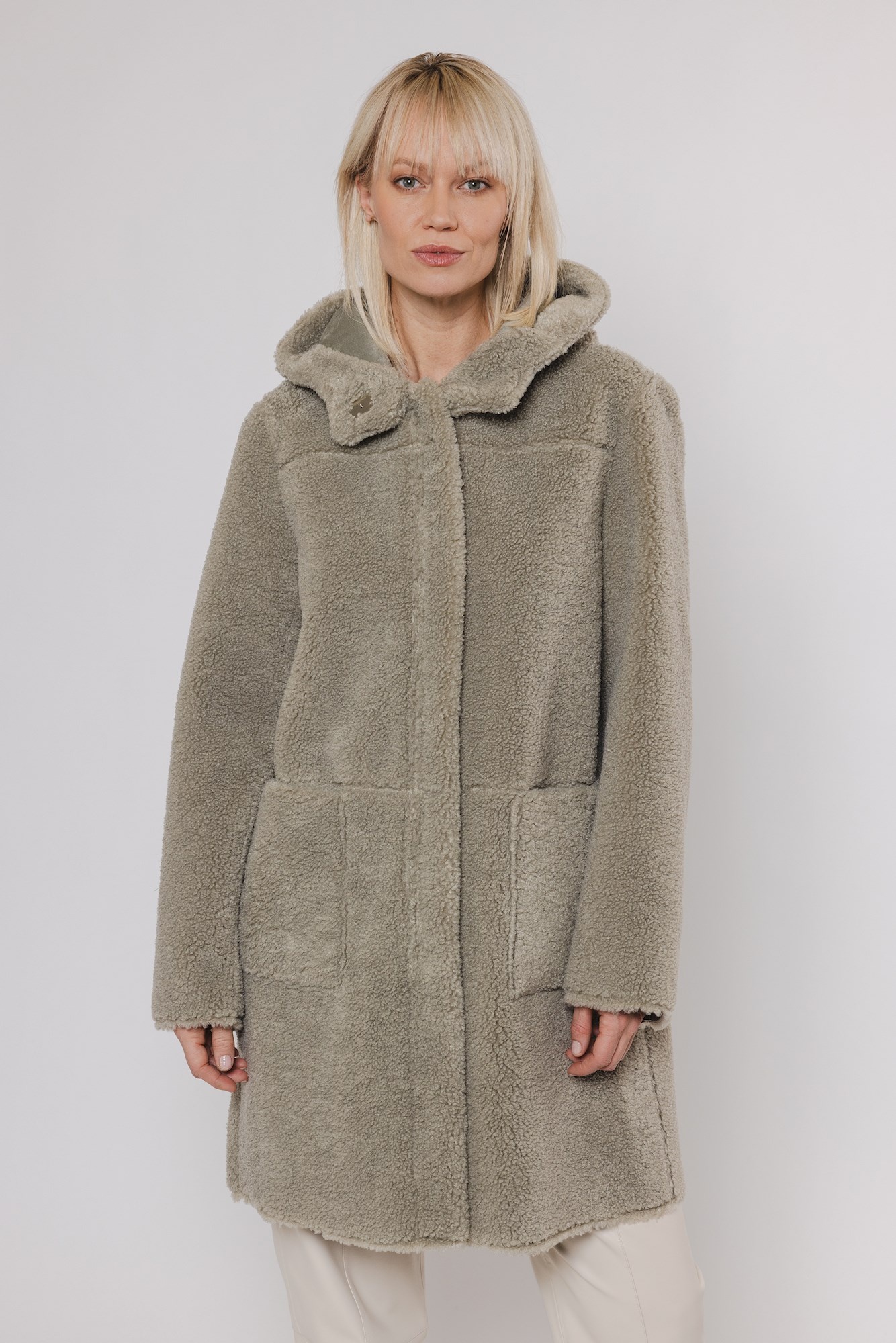 Afbeelding van Rino & Pelle Alina.7002411 reversible hooded coat artichoke