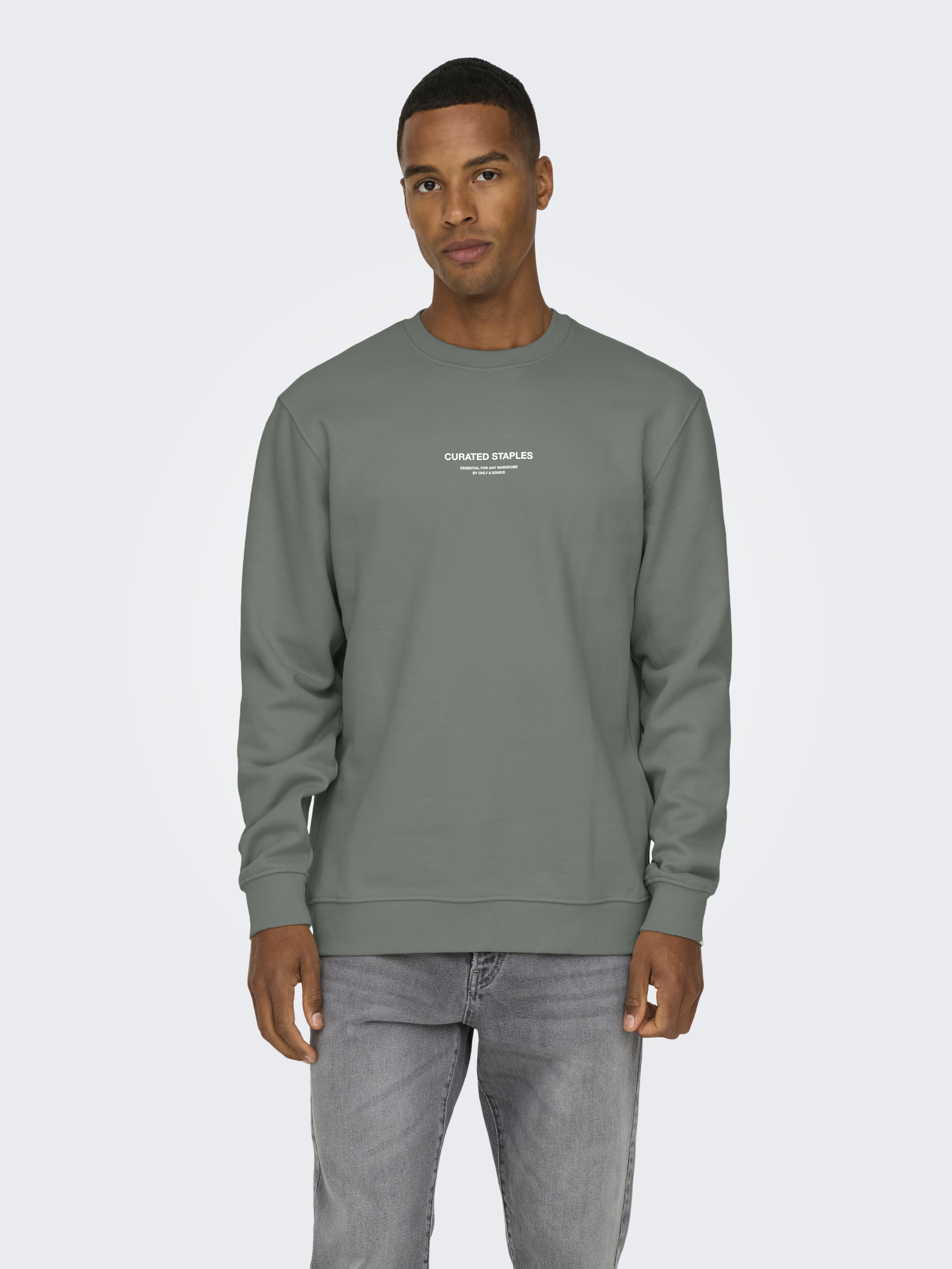 Only & Sons Onscurated reg crew neck sweat