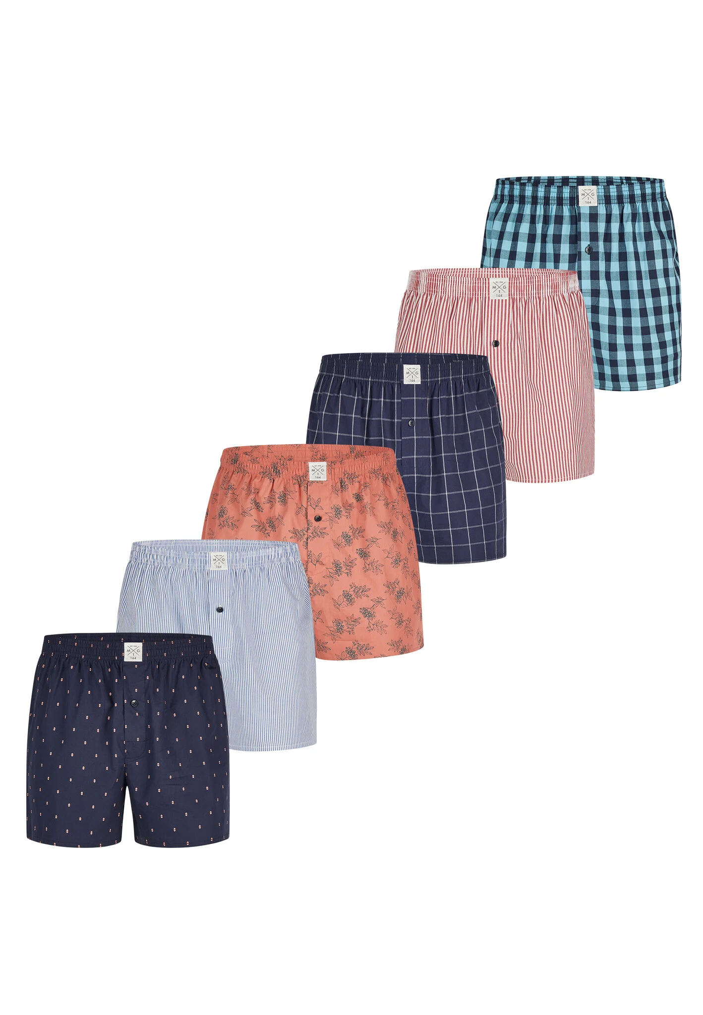 MG-1 Wijde kinder boxershorts jongens 6-pack d400k