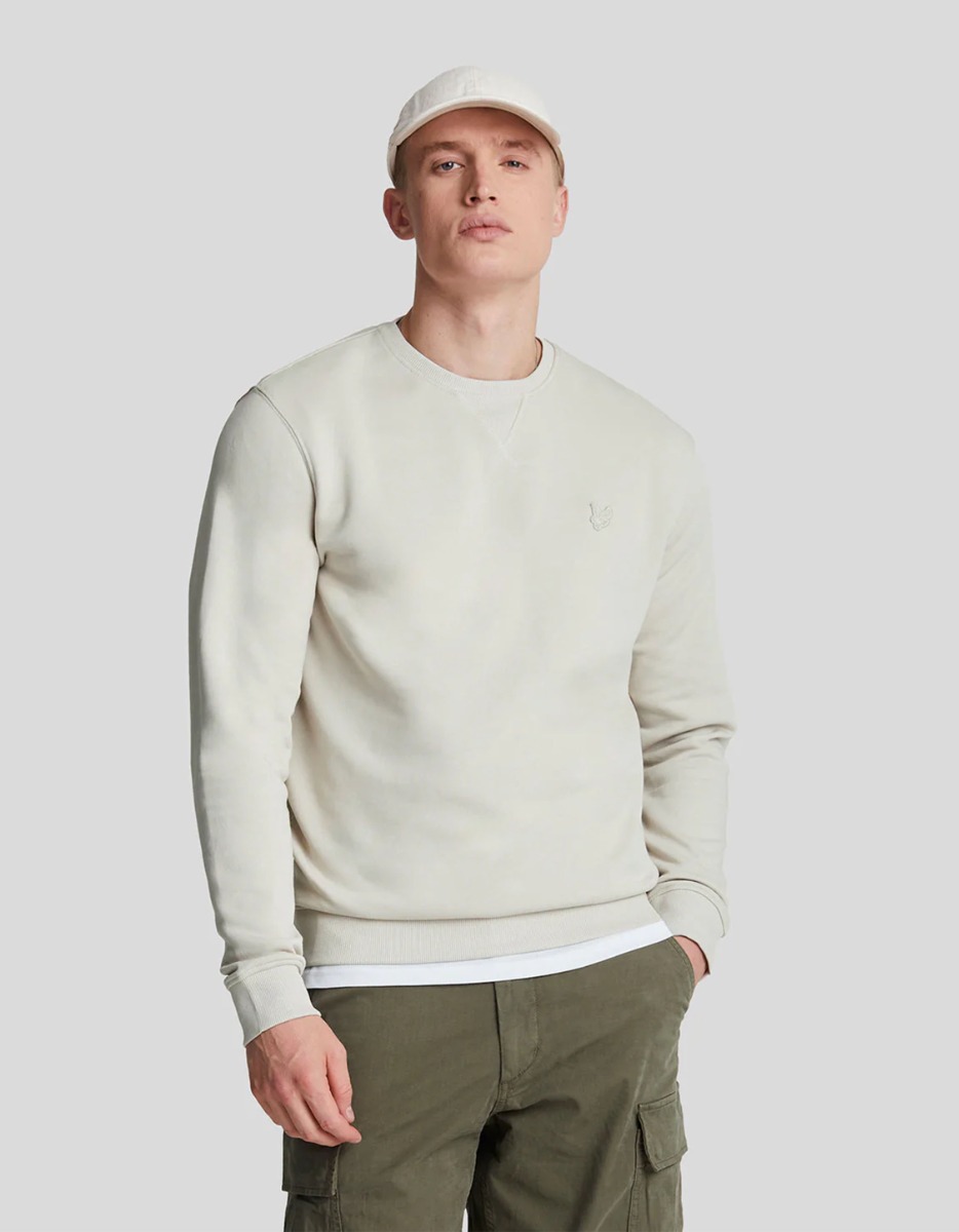 Lyle and Scott Lyle&scott tonal eagle crew neck sweaters ml424ton