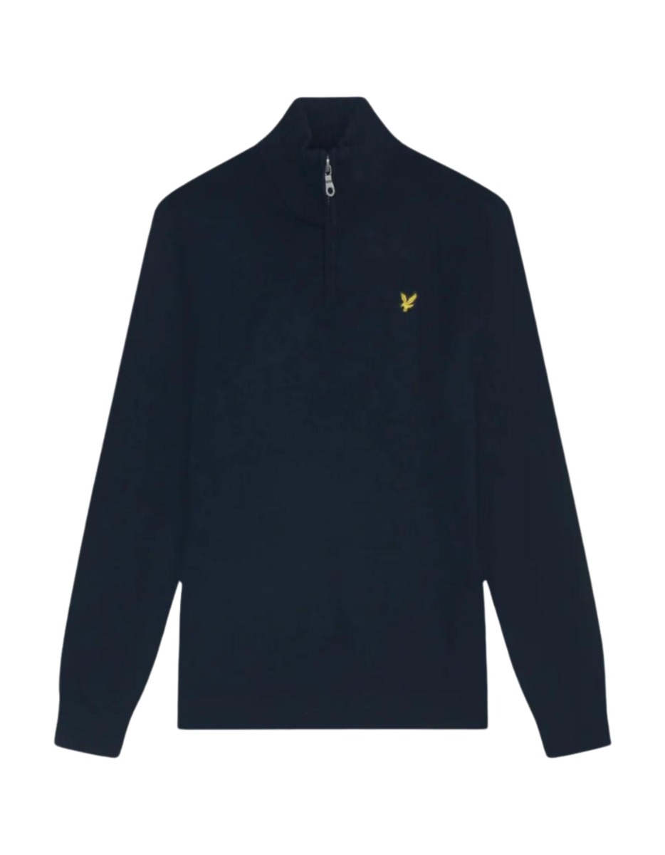 Lyle and Scott Lyle&scott cotton merino quarter zip truien kn2112vc