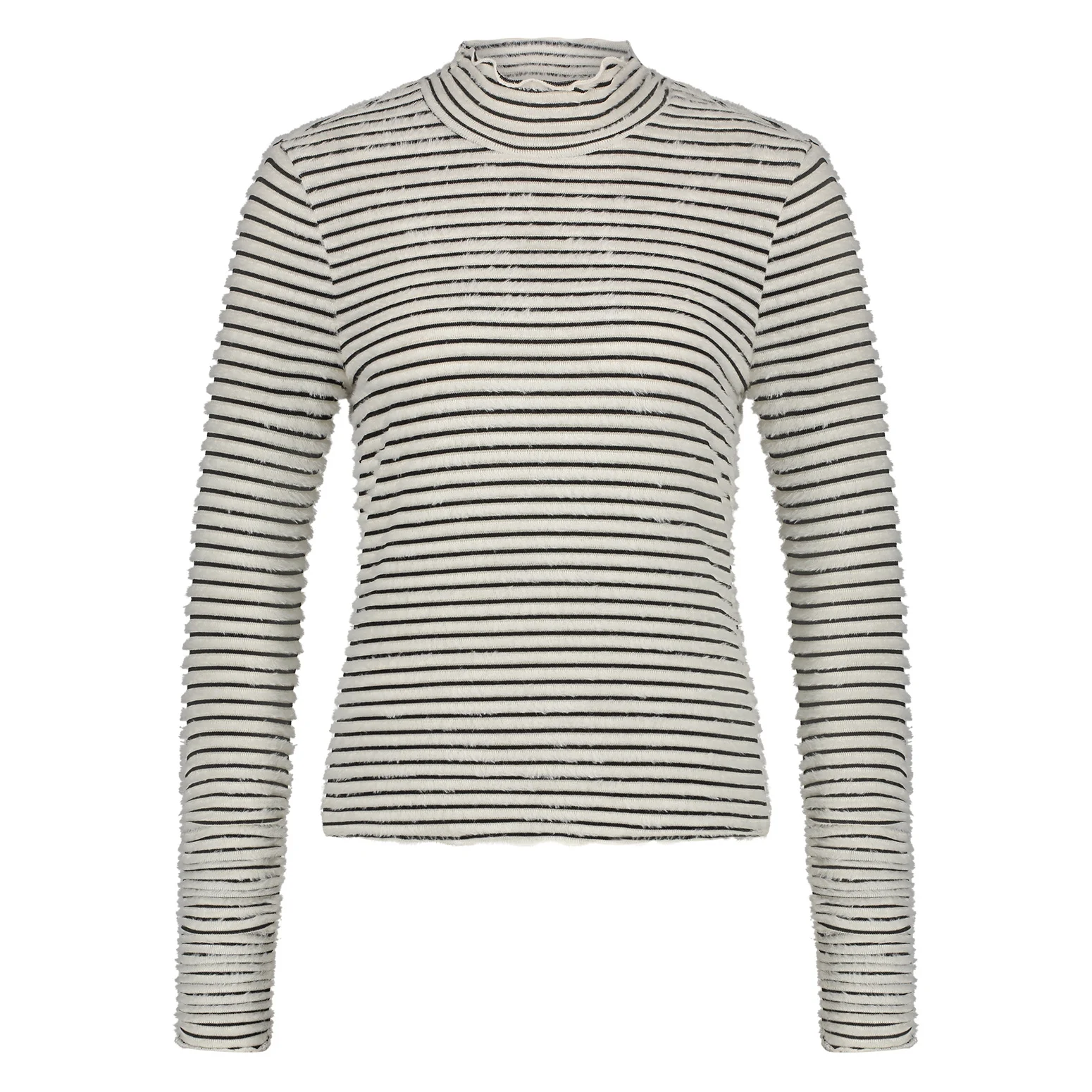 Nukus Fw240118 114 herning top stripe offwhite/black