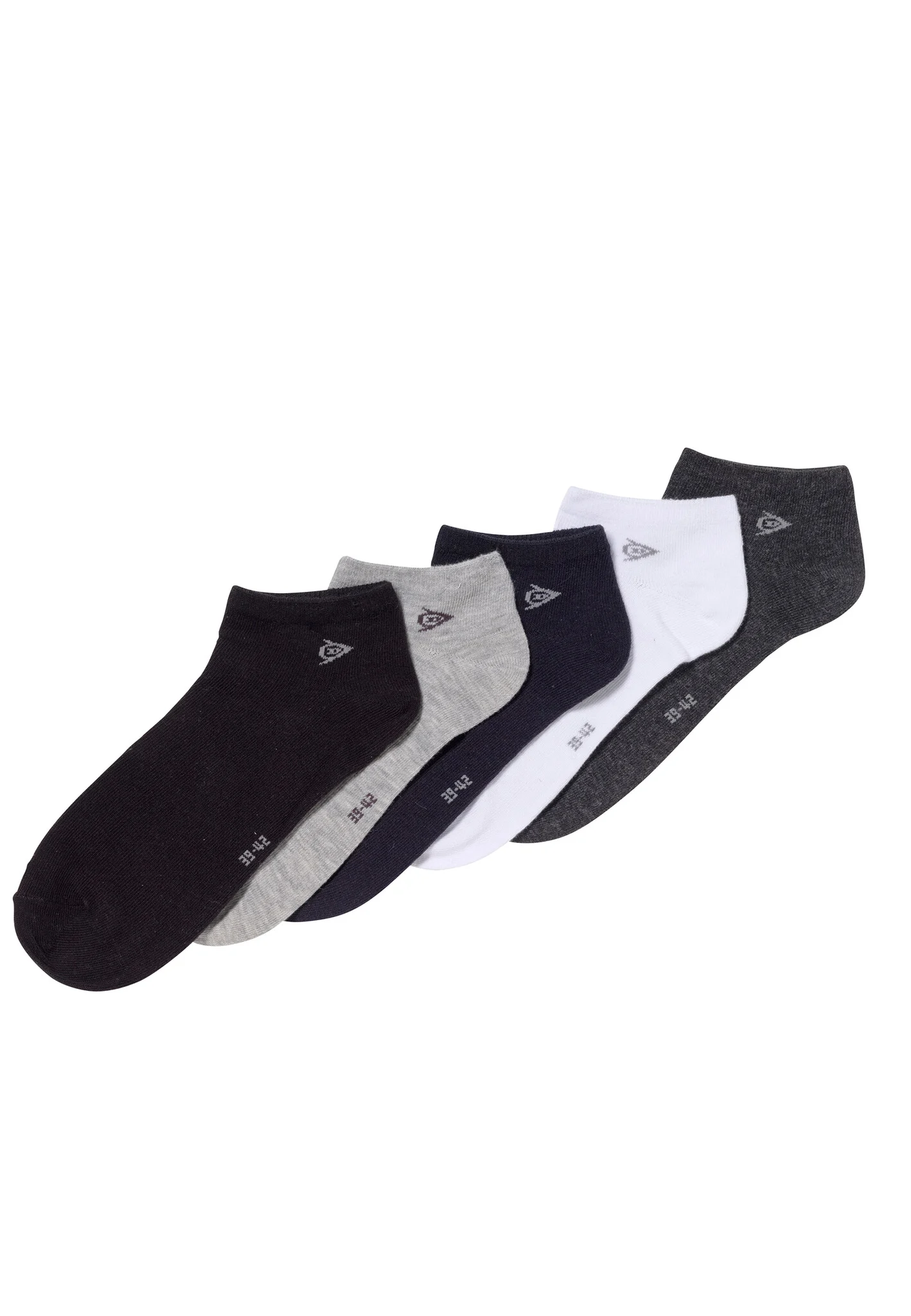 Dunlop Heren sneakersokken 5-pack multi