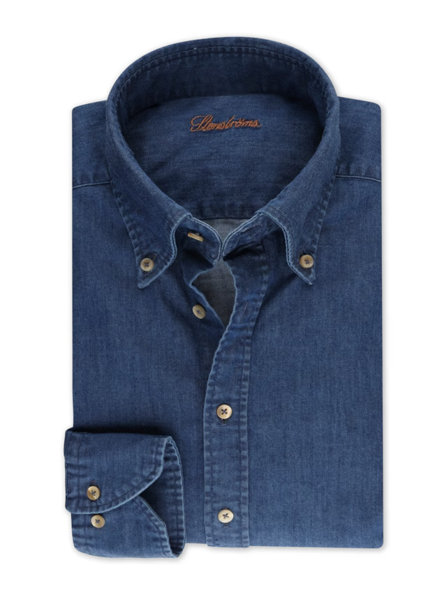 Stenströms Stenstroms body fit denim shirt