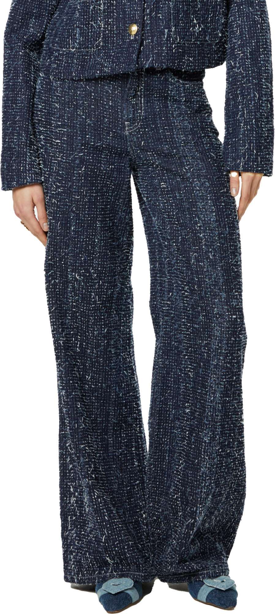 Fabienne Chapot Thea wide leg tweed jeans