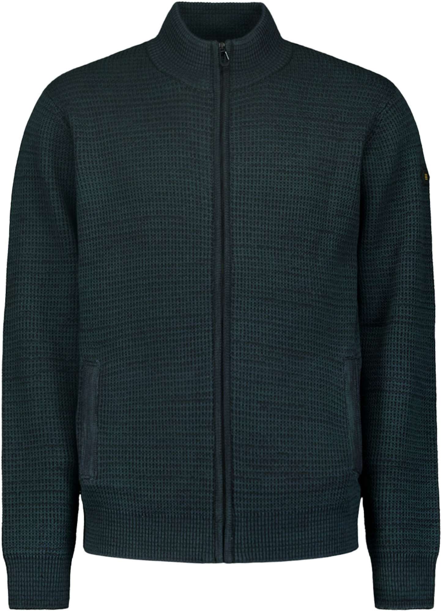 No Excess Cardigan 3 coloured jacquard dark green