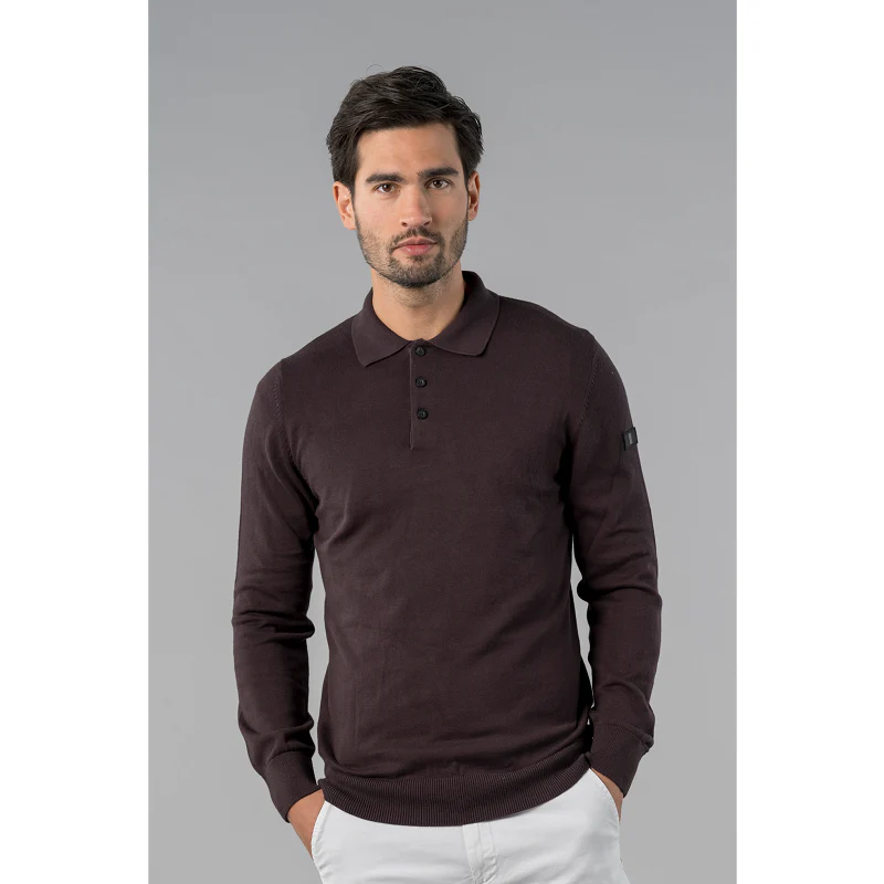 PRESLY & SUN Heren polo brad asfalt