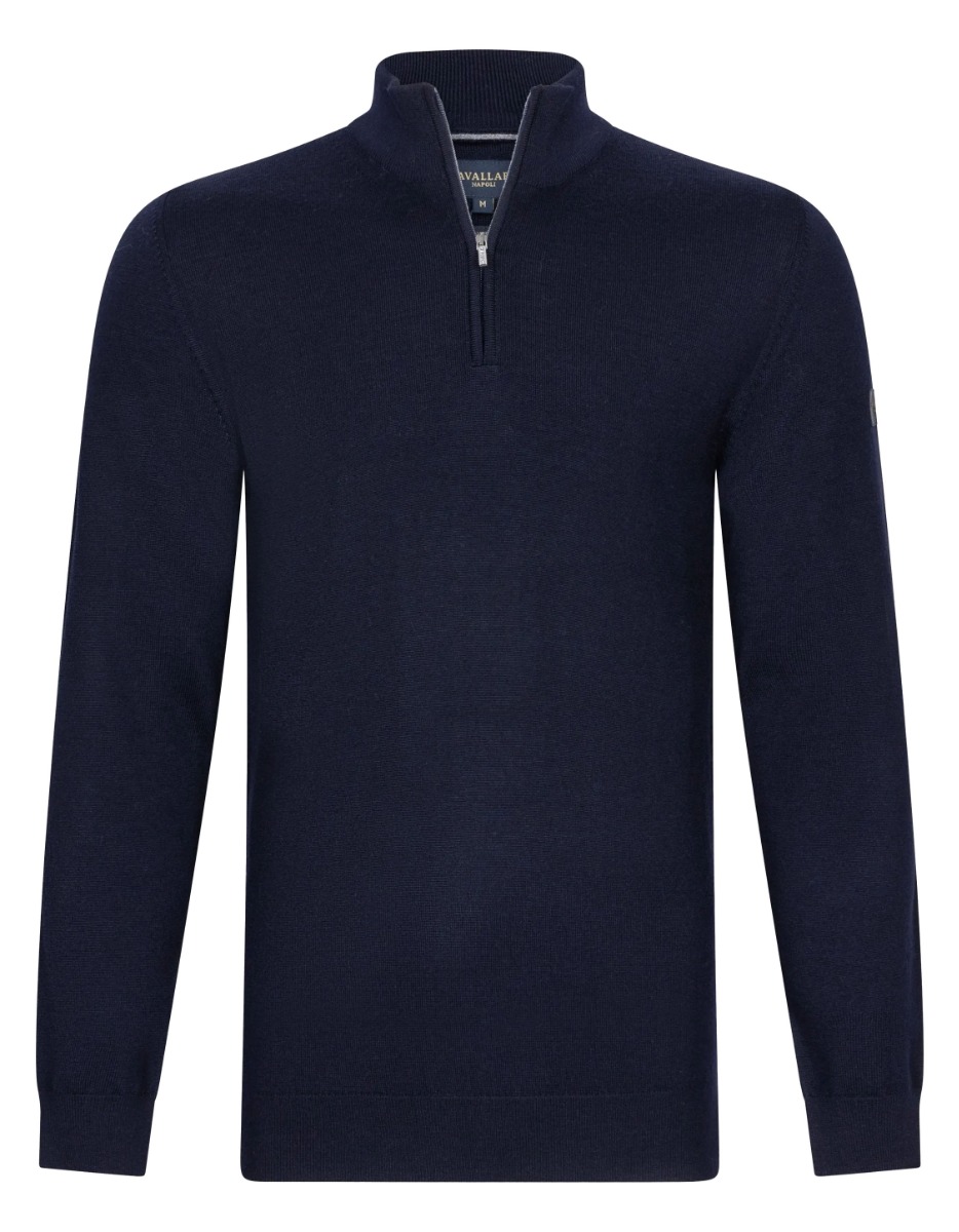 Cavallaro Merino half zip pullover truien 118245001