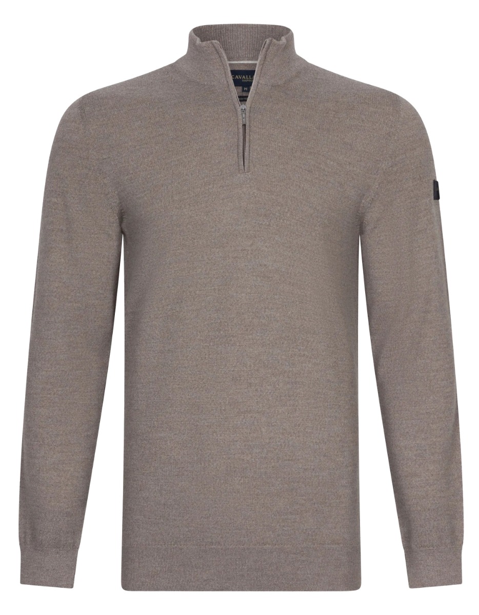 Cavallaro Merino half zip pullover truien 118245001