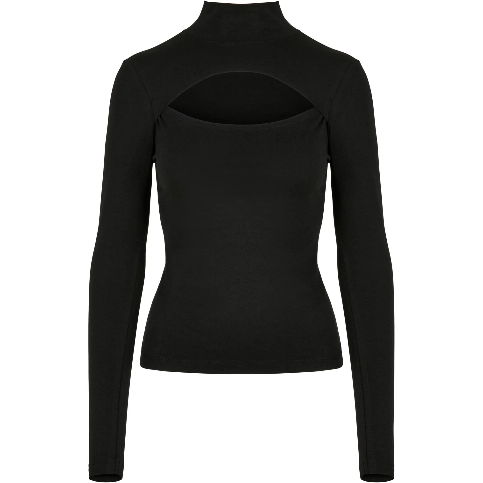 Urban Classics Dames uitgesneden schildpadhals top met lange mouwen