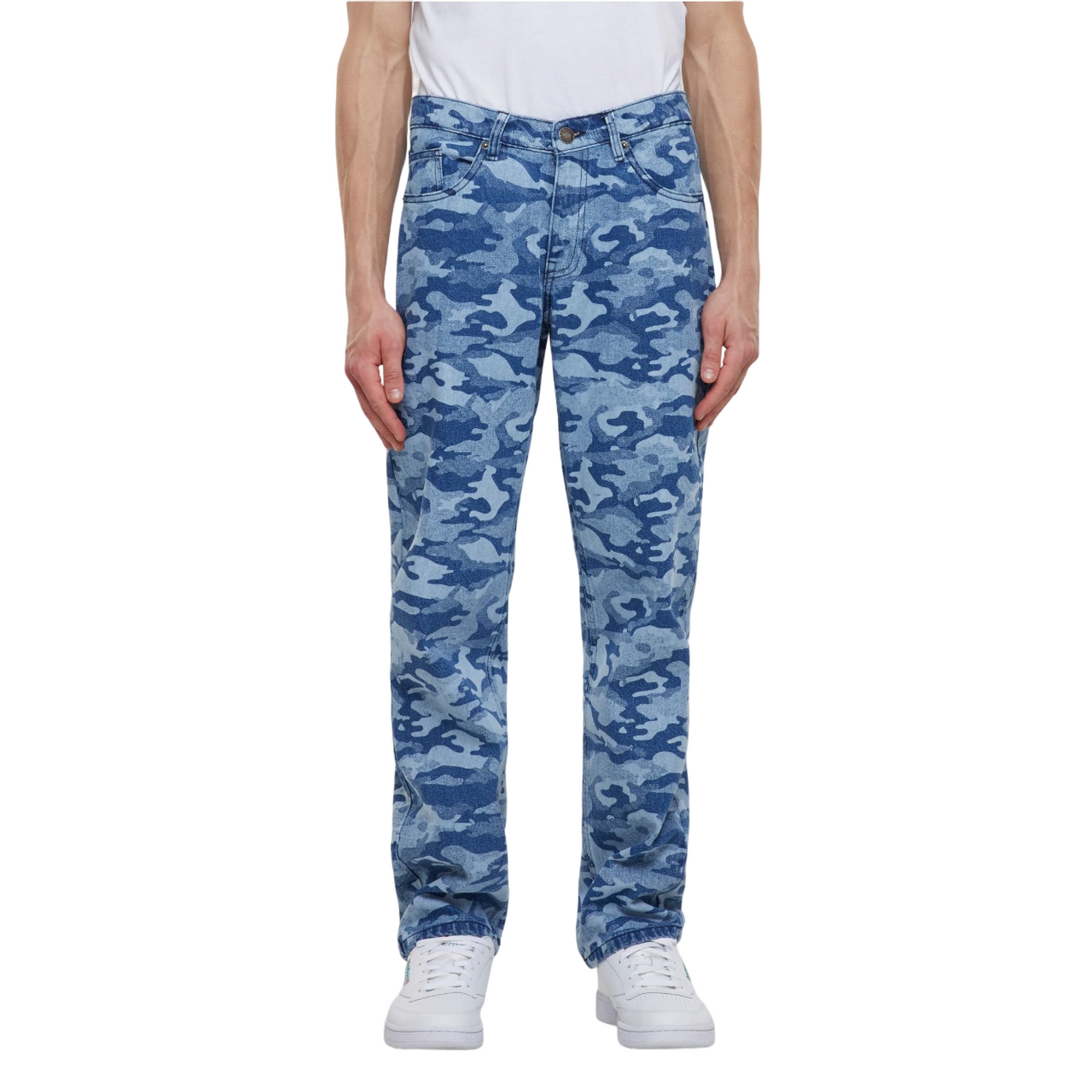 Urban Classics Heren laser camo jeans