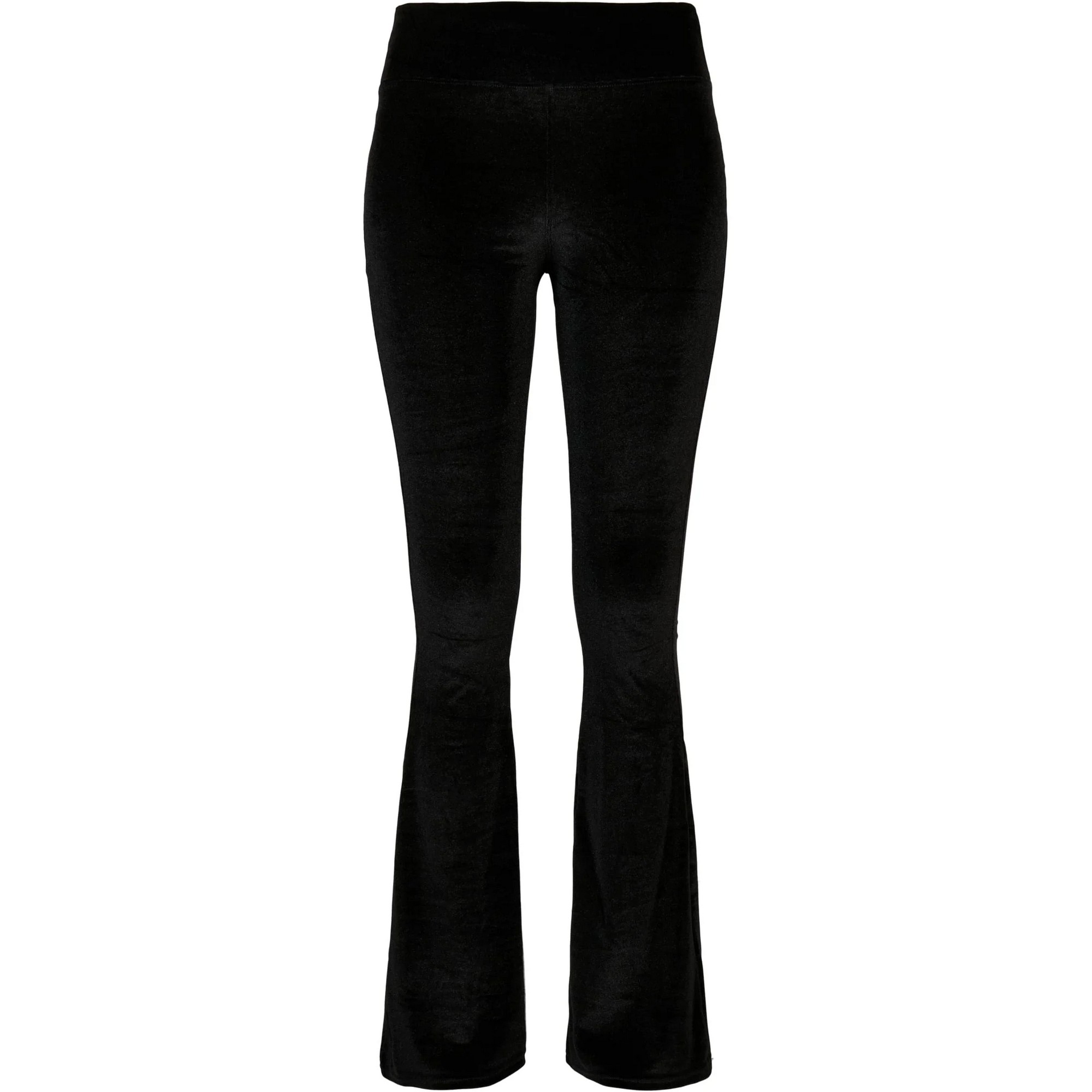 Urban Classics Dames fluwelen hoge taille bootcut legging