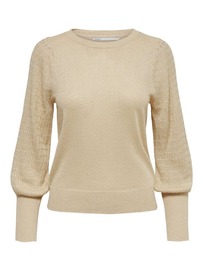 Vila Gebreide pullover met extra brede schouders, model 'TULI'