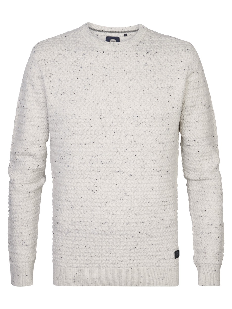 Petrol Industries Knitwear round neck ecru dessin