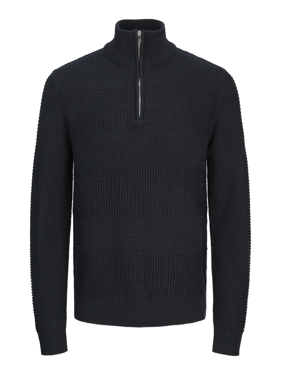 Jack & Jones Jjhugo knit half zip navy