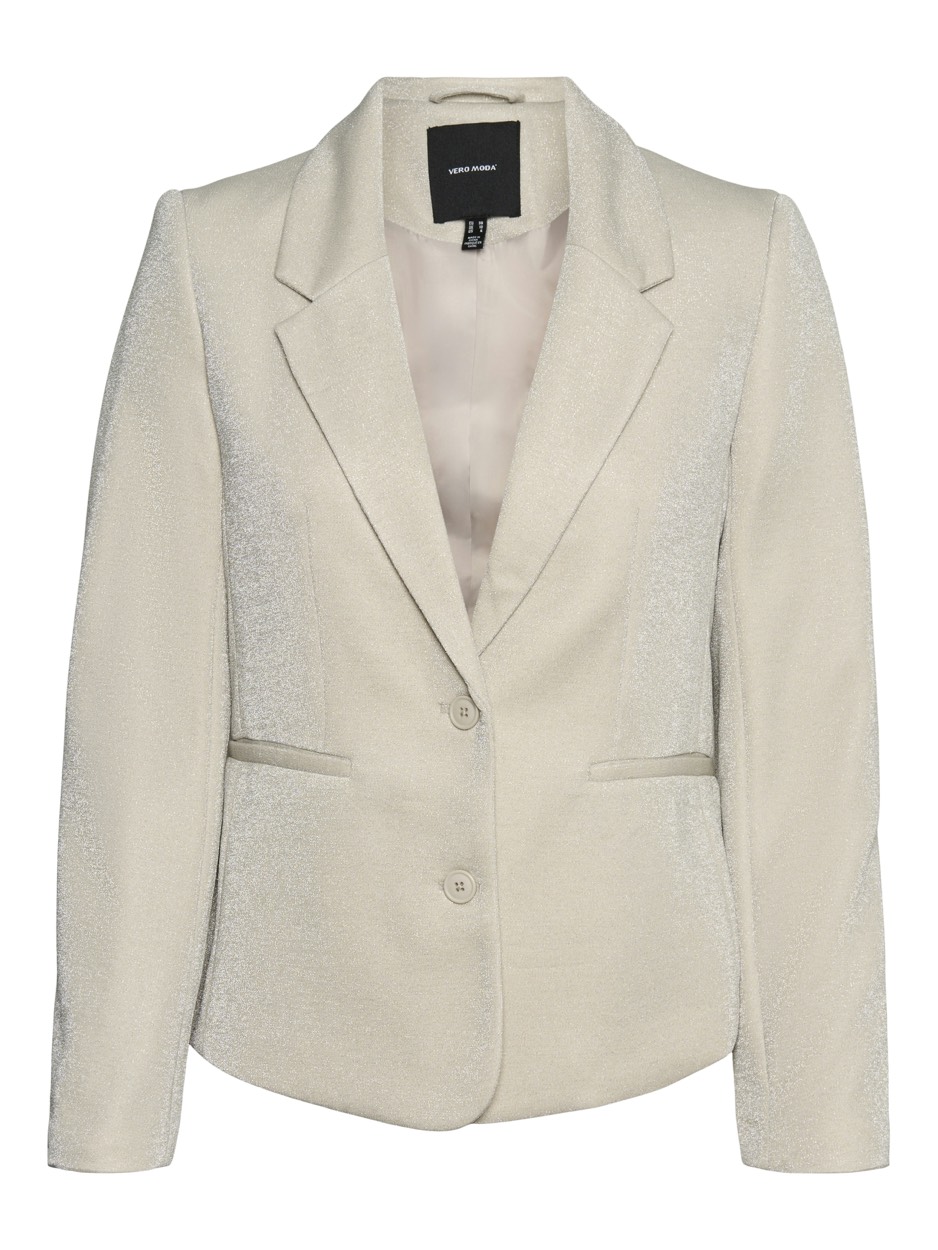 Vero Moda Vmshali ls fitted shiny blazer beige