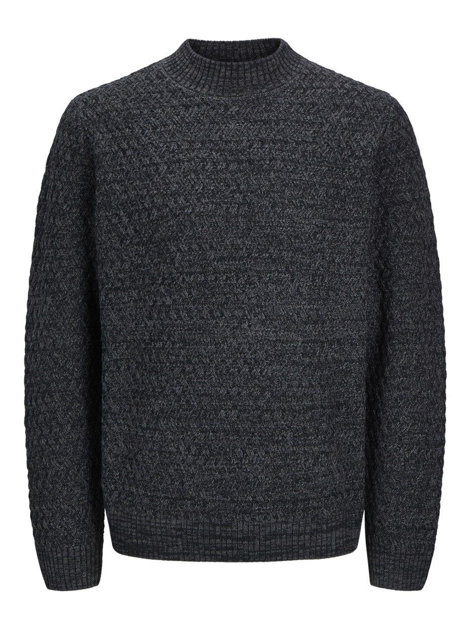 Jack & Jones Jprccziggi knit mock neck antraciet