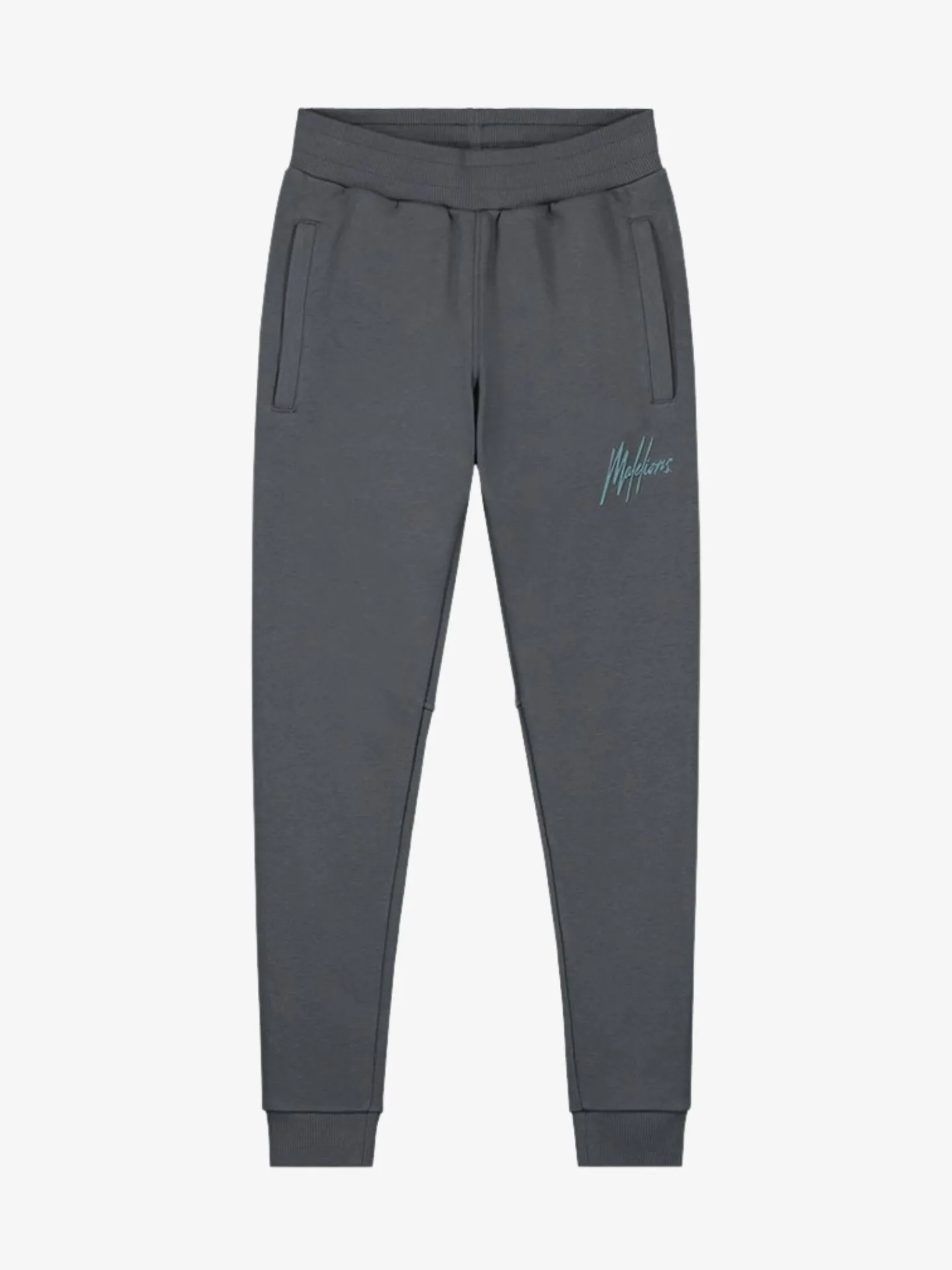 Malelions Jongens joggingbroek striped signature dark grey ice blue