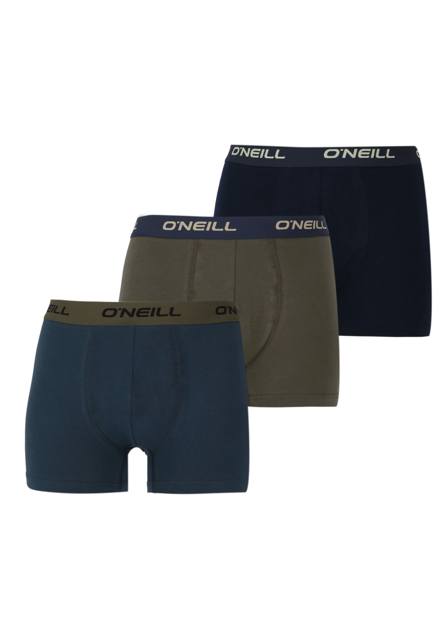 O'Neill Heren boxershorts trunks bruin/blauw 3-pack