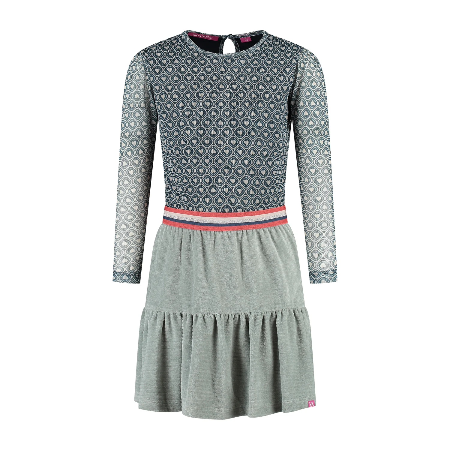 MAYCE Winter jurk meisjes mesh, hartjes