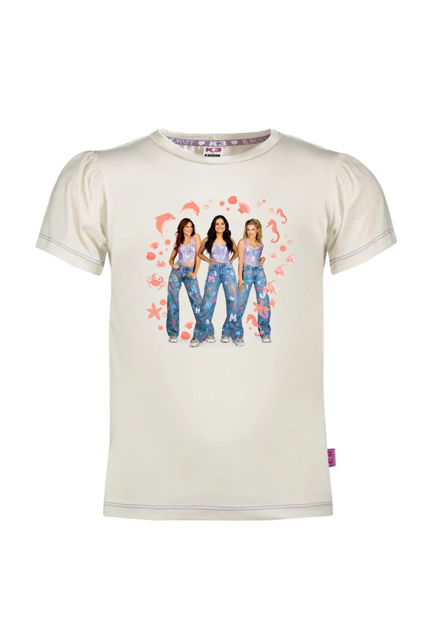 B.Nosy K3 meisjes t-shirt tammy ecru