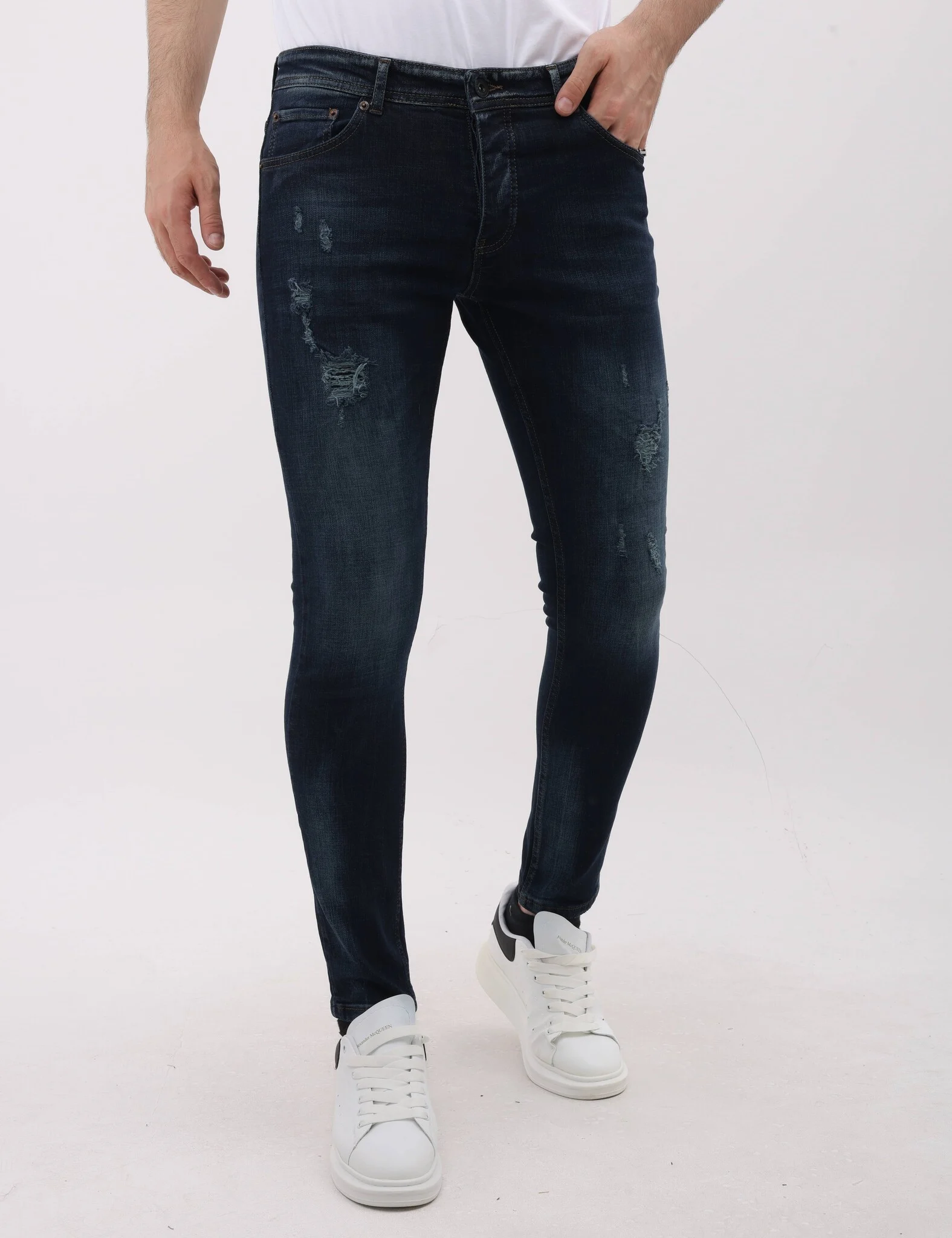 Mario Morato Jeans slim fit stretch met scheuren mm