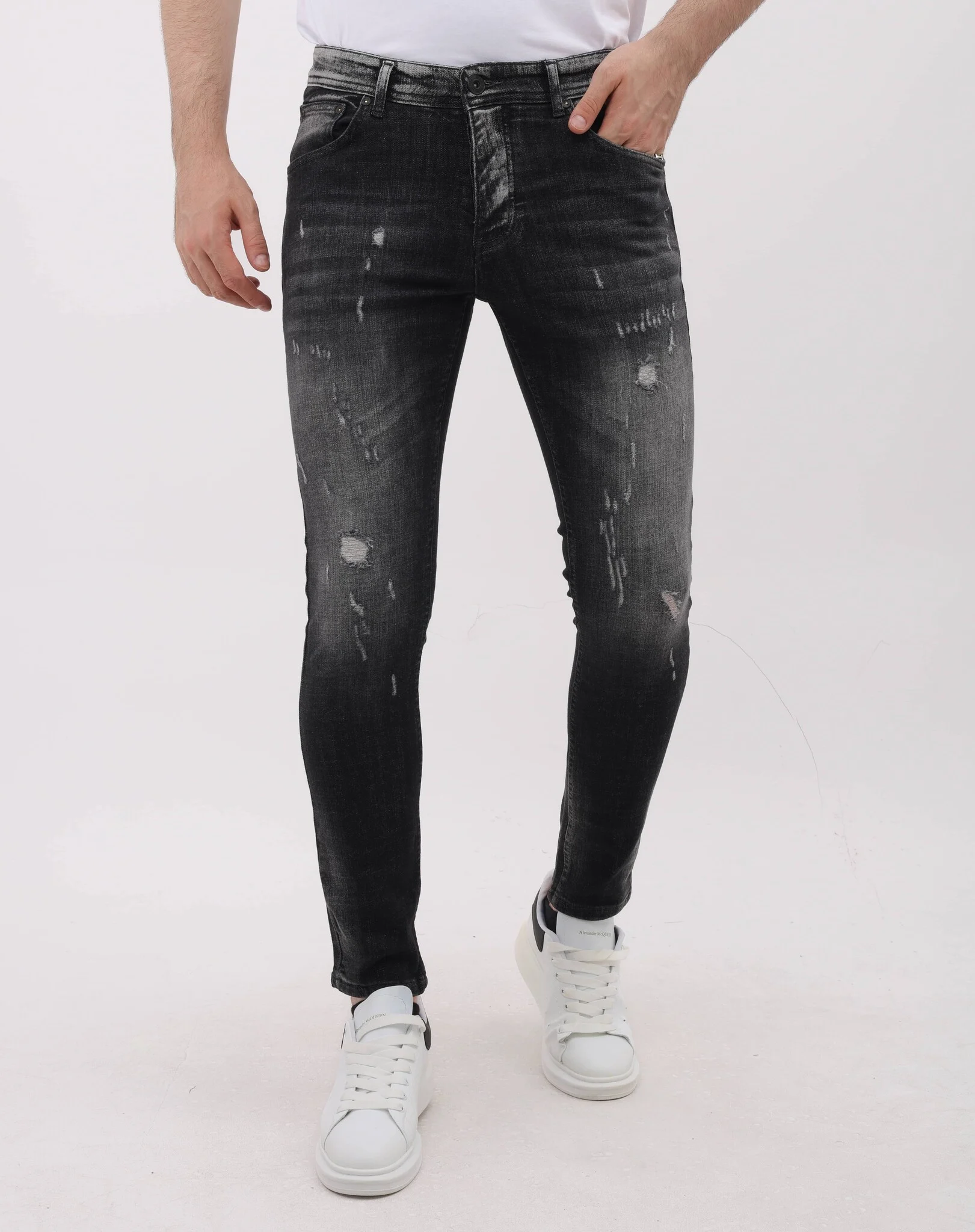 Mario Morato Ripped jeans slim fit met stretch mm