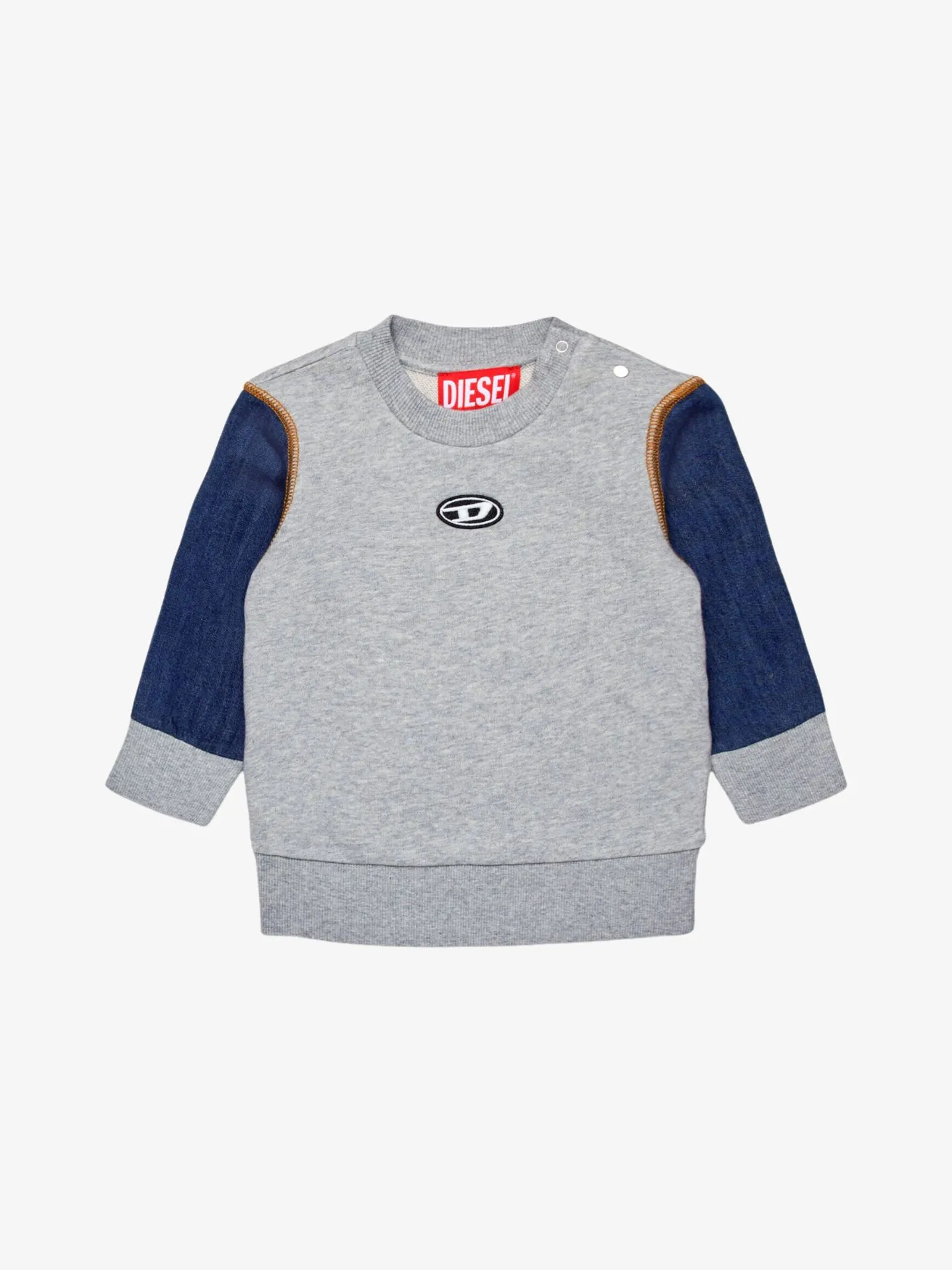 Diesel Jongens sweater snoahb grey melange