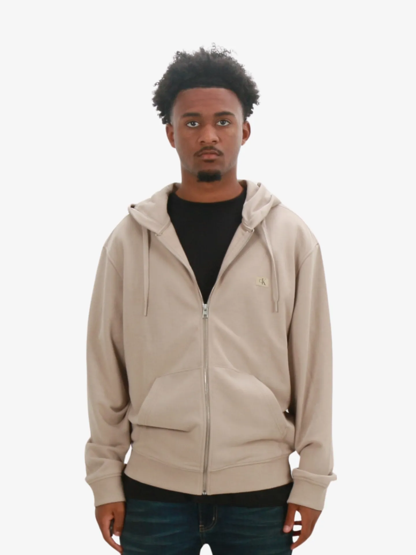 Calvin Klein Woven label zip thro, pcf