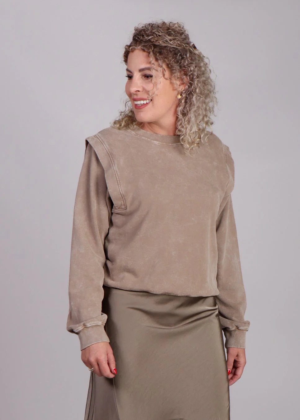 MbyM Sweater schouderdetails katti