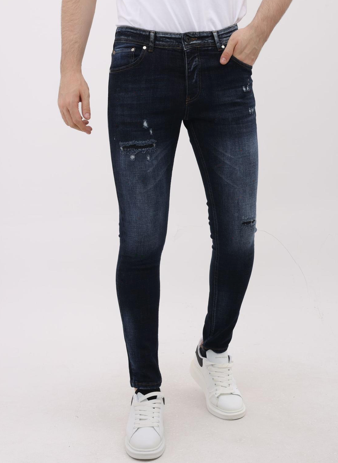 Mario Morato Jeans slim fit stretch met scheuren mm