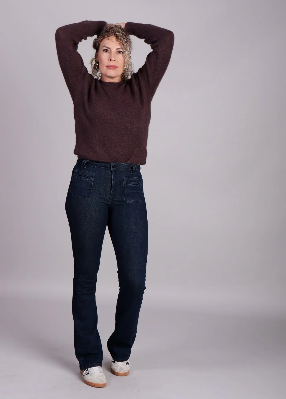 Homage to Denim Donker flared jeans zakken jane