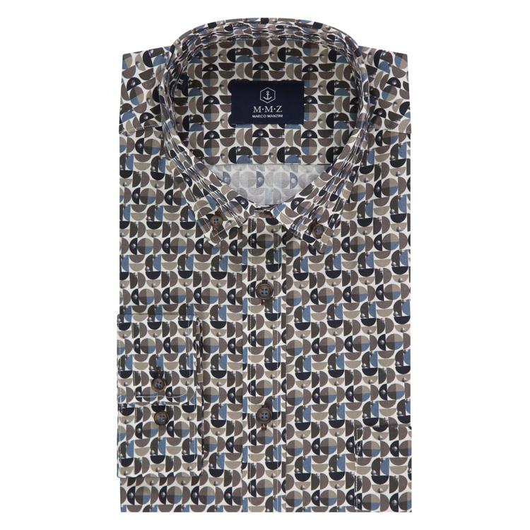 Marco Manzini 24307je26 jerome shirt bd printed poplin