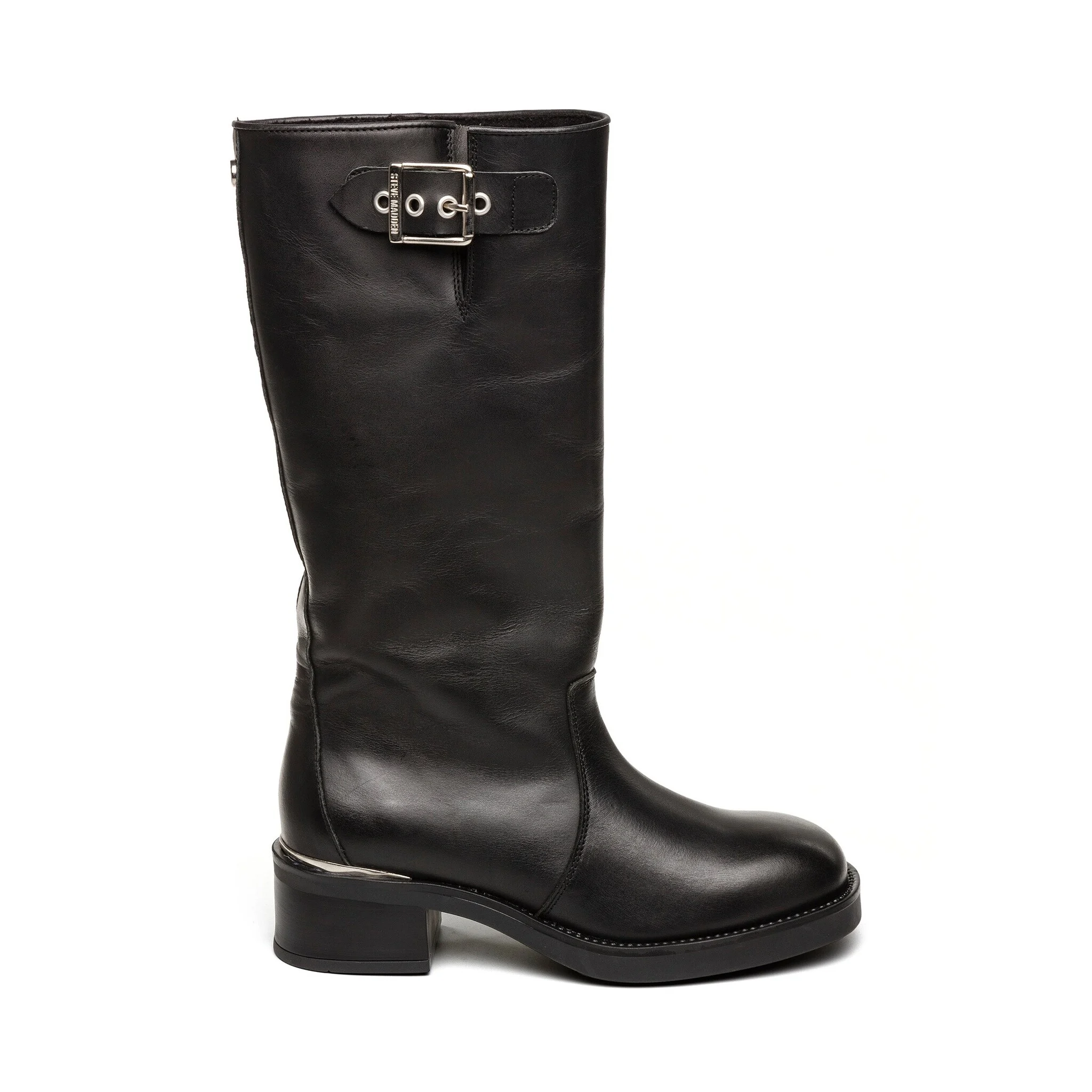 Steve Madden Bonna boot – leren dameslaars met gespdetails