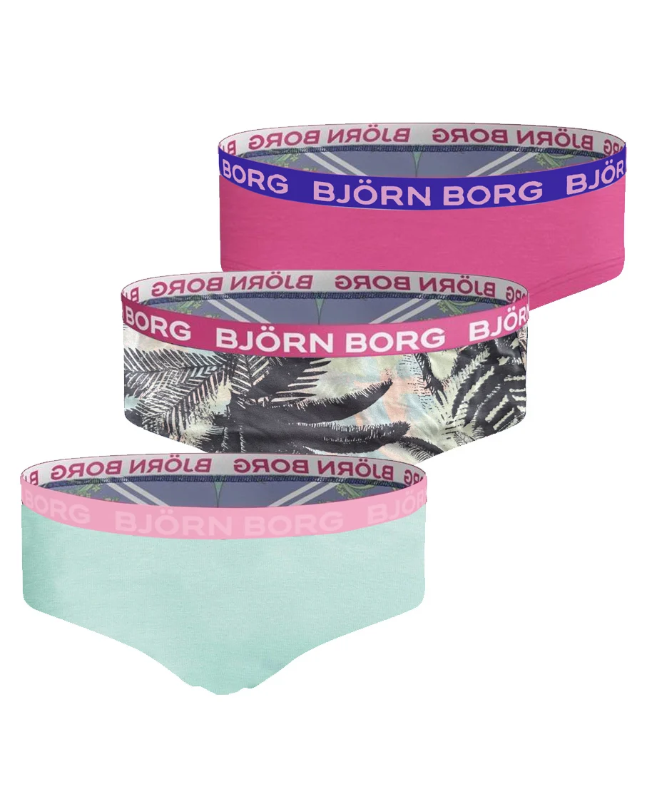 Björn Borg Meisjes hipster 3p palm leaf