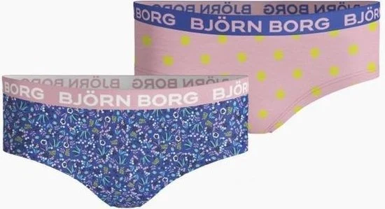 Björn Borg Björn borg meisjes hipster 2-pack – katoen – stippen & bloemen