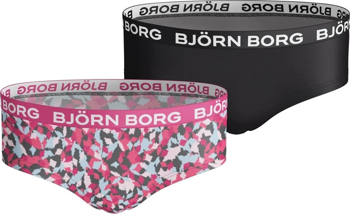 Björn Borg Björn borg meisjes hipster 2-pack – zacht katoen – & multicolor print